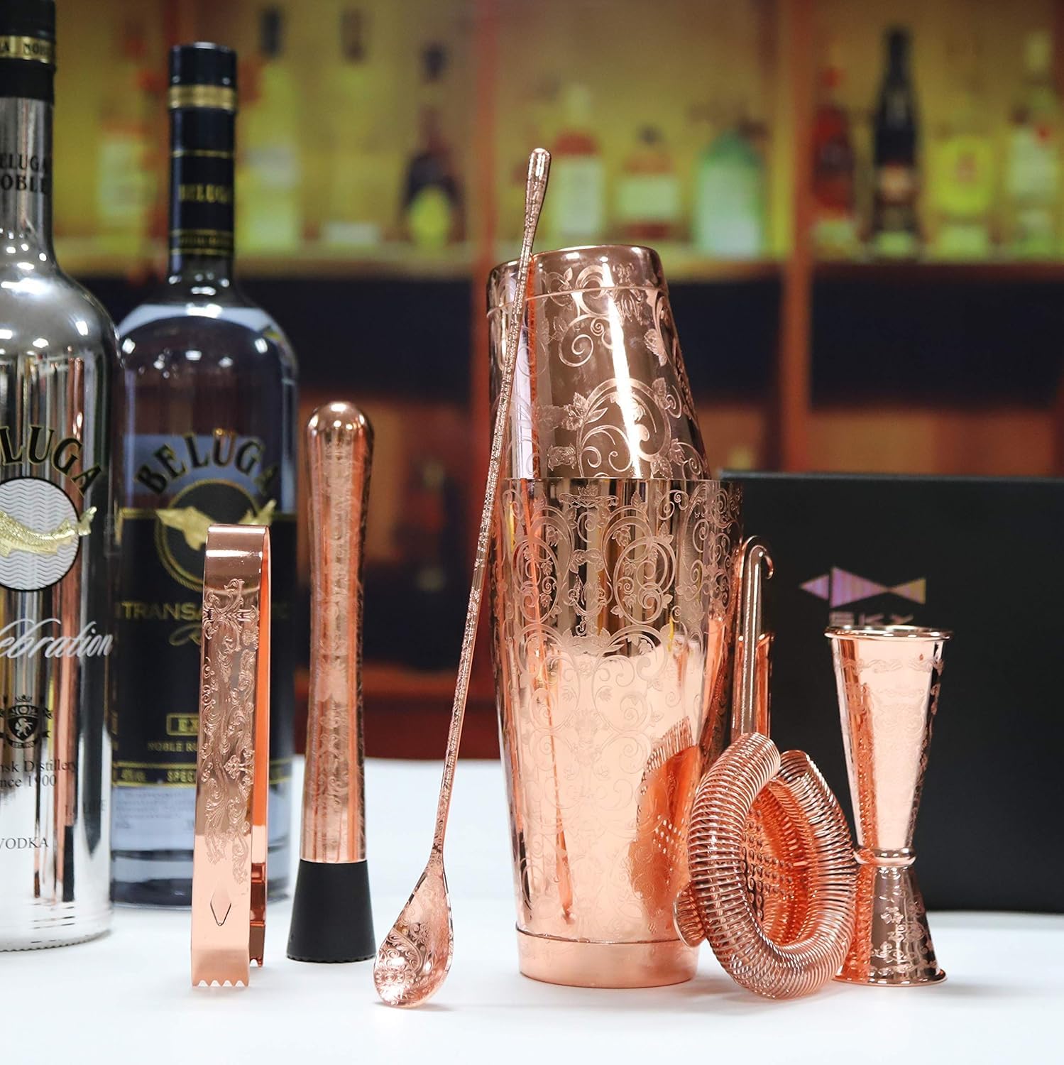 Sky Fish Set Shaker Cocktail in Rame Inciso - immagine 8