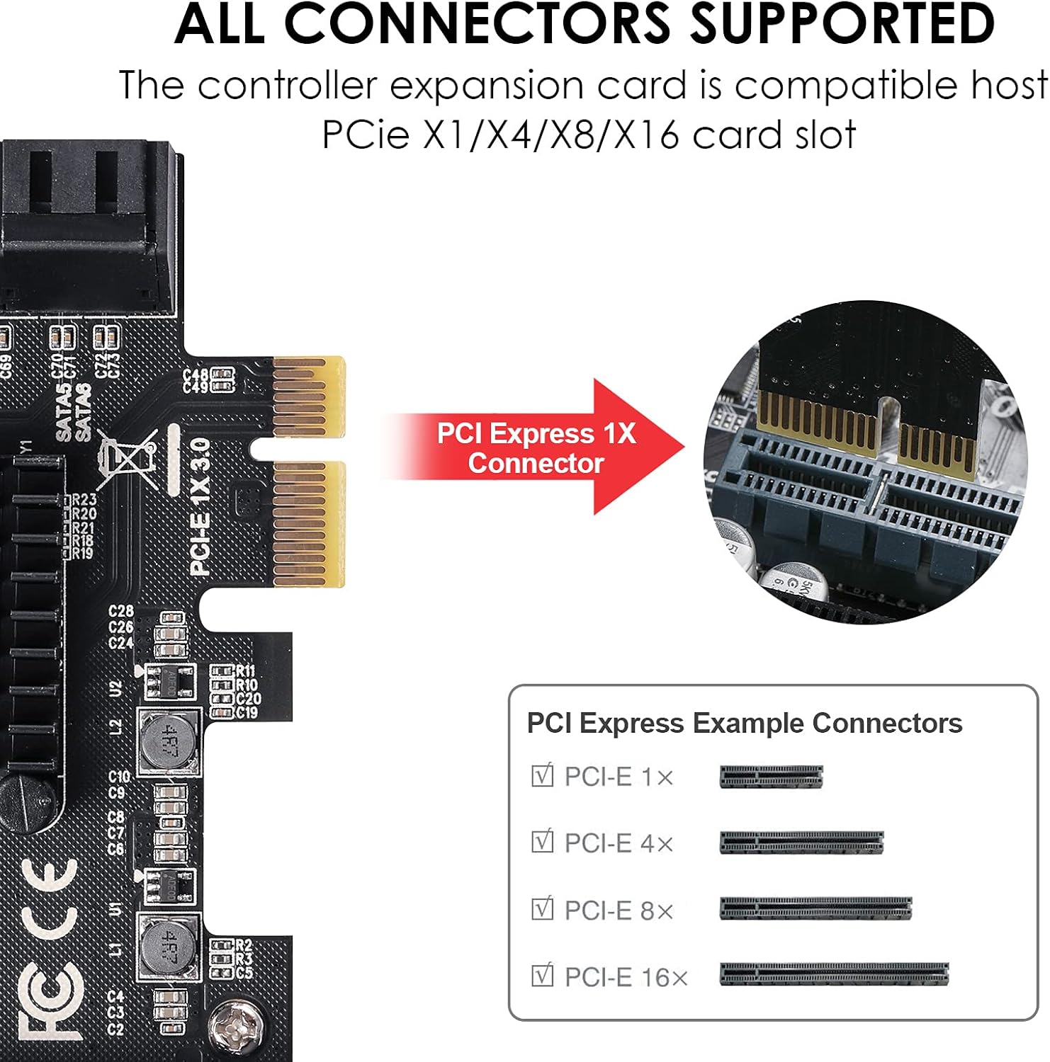 Scheda Controller PCI-E 1X a 6 Porte SATA 3.0 - immagine 4