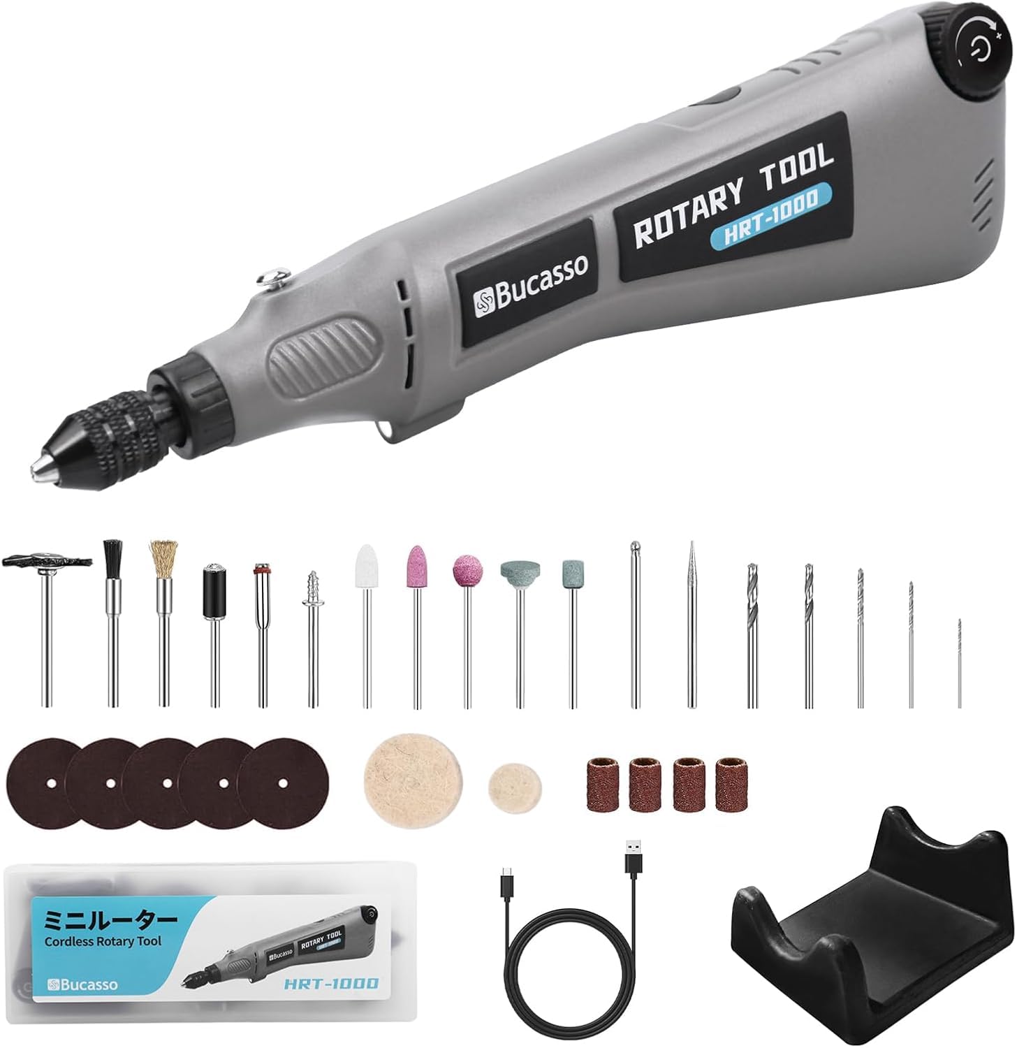 Kit Utensile Rotante Senza Fili con Mandrino Universale