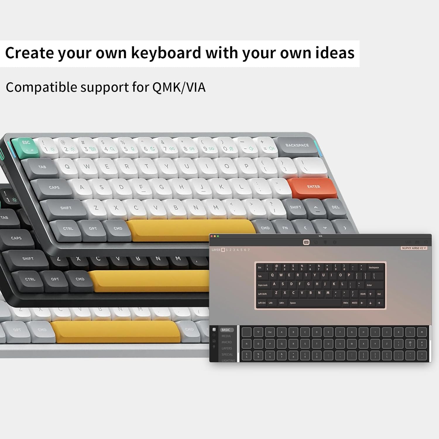 Nuphy Air60 V2 - Mini Tastiera Meccanica Wireless - immagine 5
