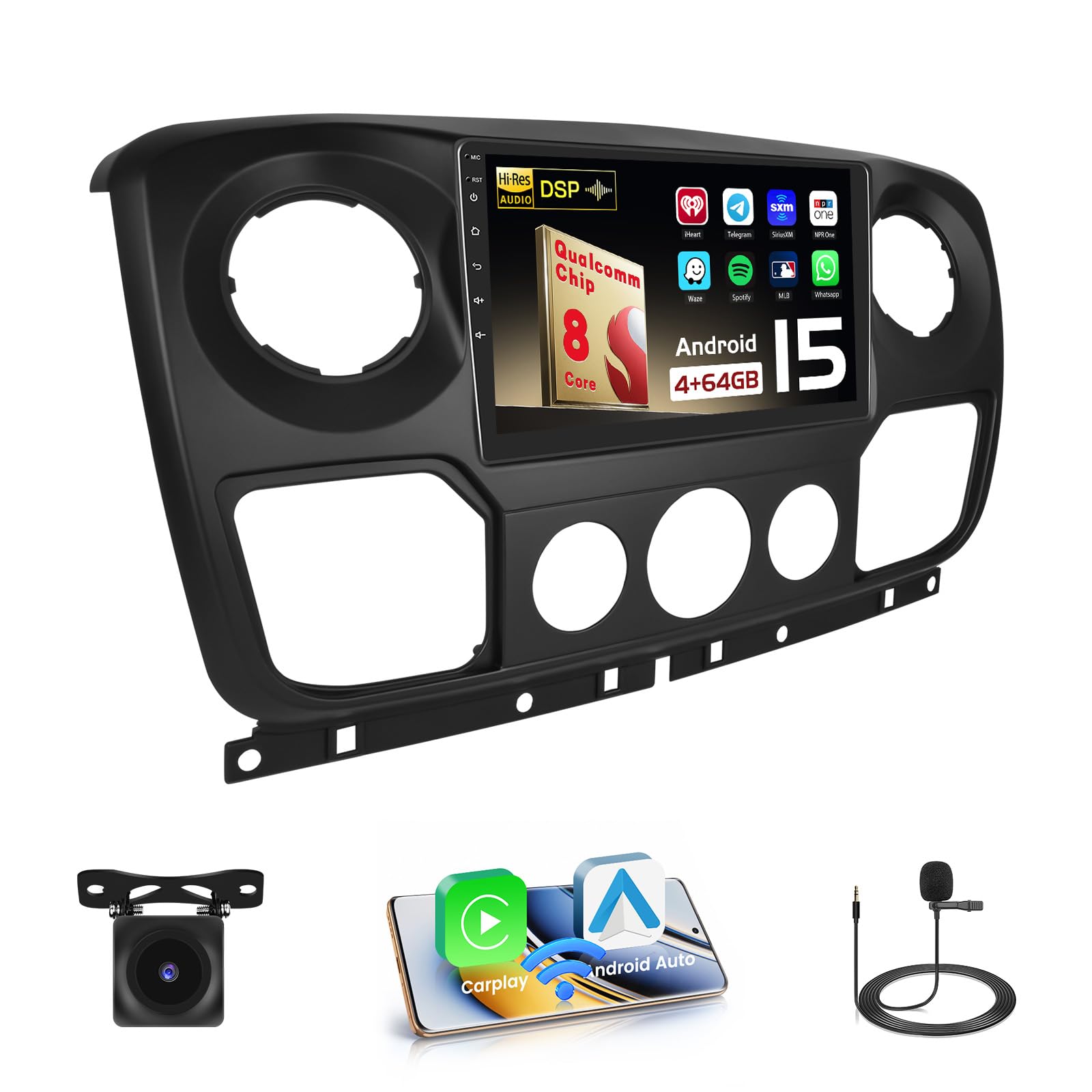 Hikity Autoradio Android 15 per Renault Master/Opel Movano
