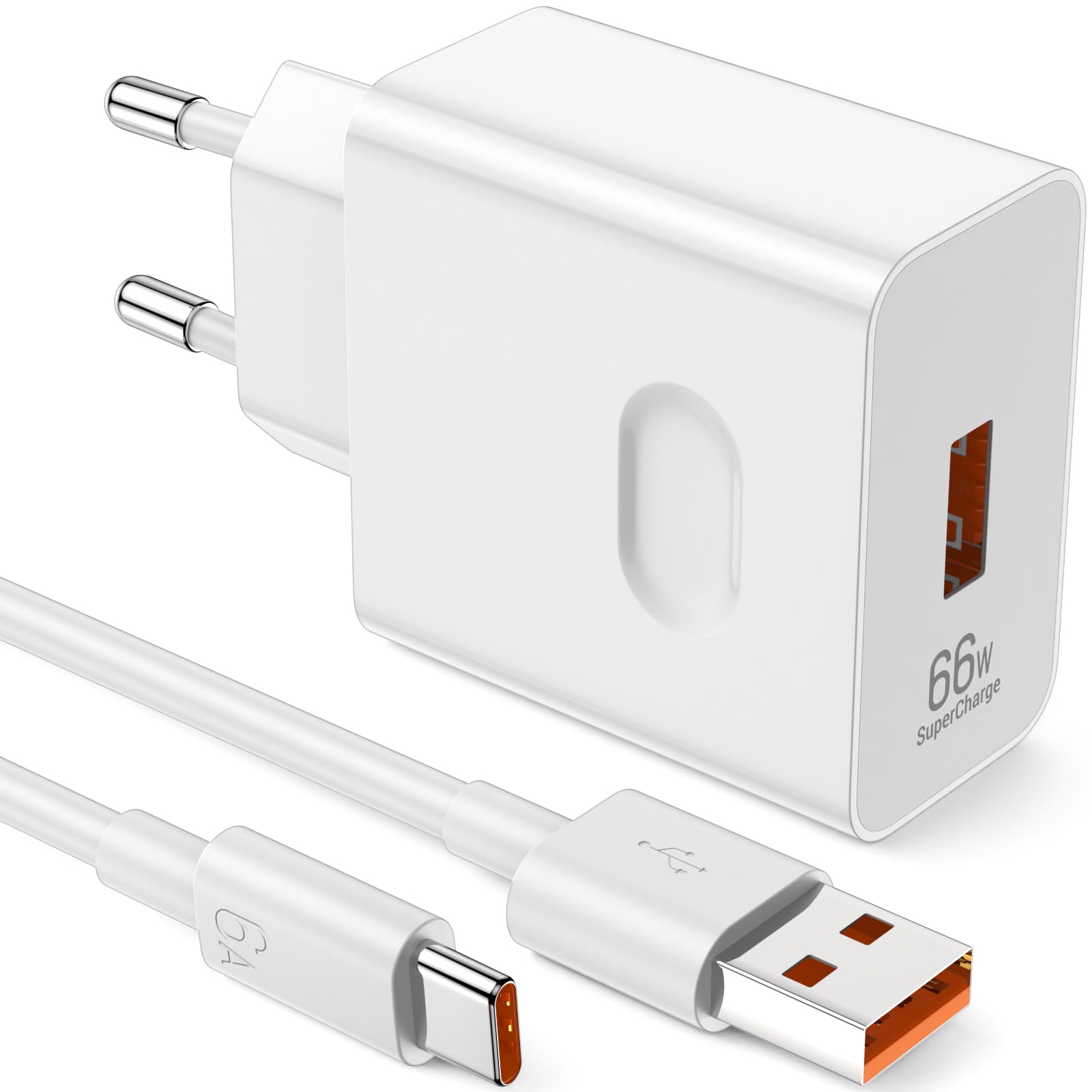 Caricabatterie SuperCharge 66W con Cavo USB C 6A