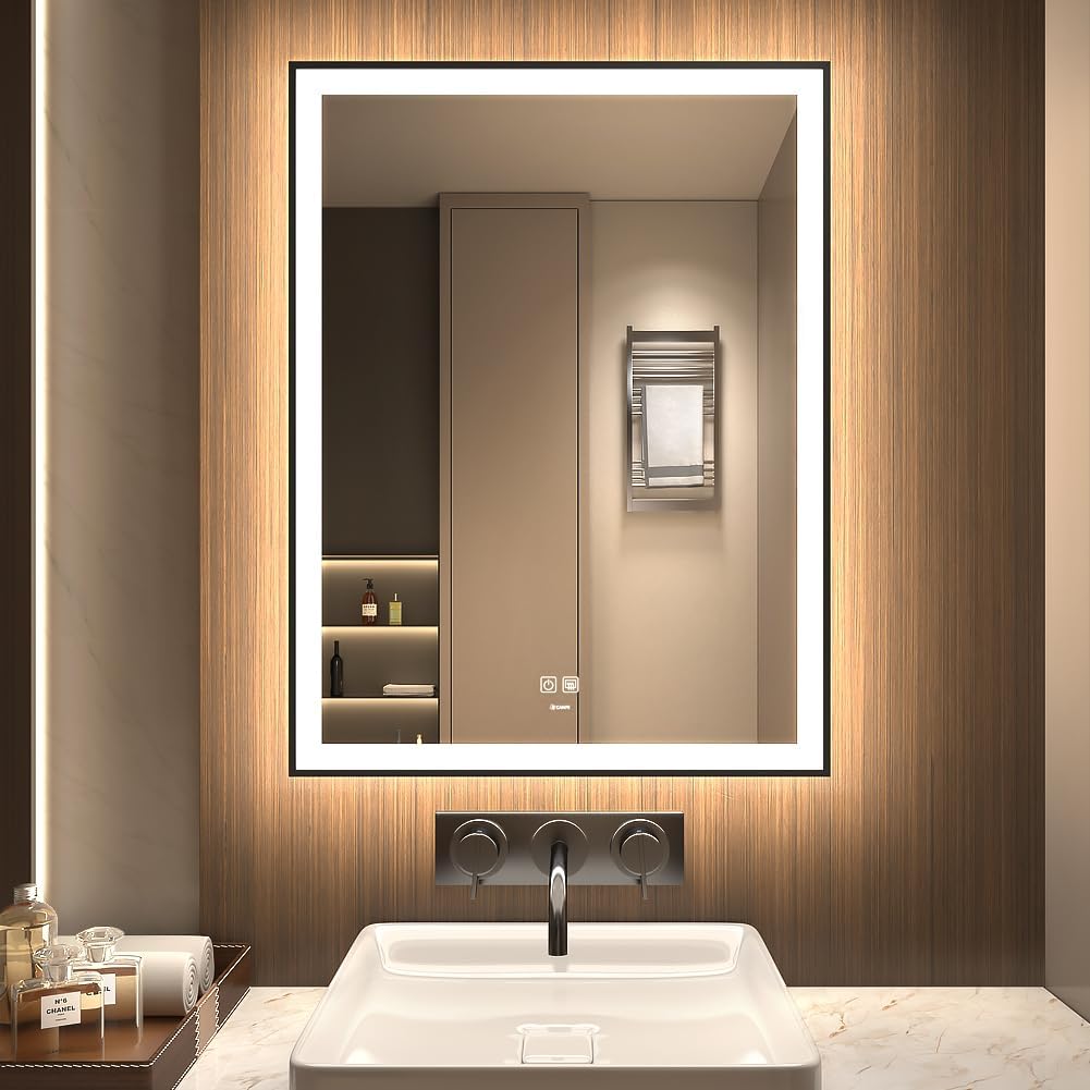 Ganpe Specchio da Bagno a LED 80 x 60 cm