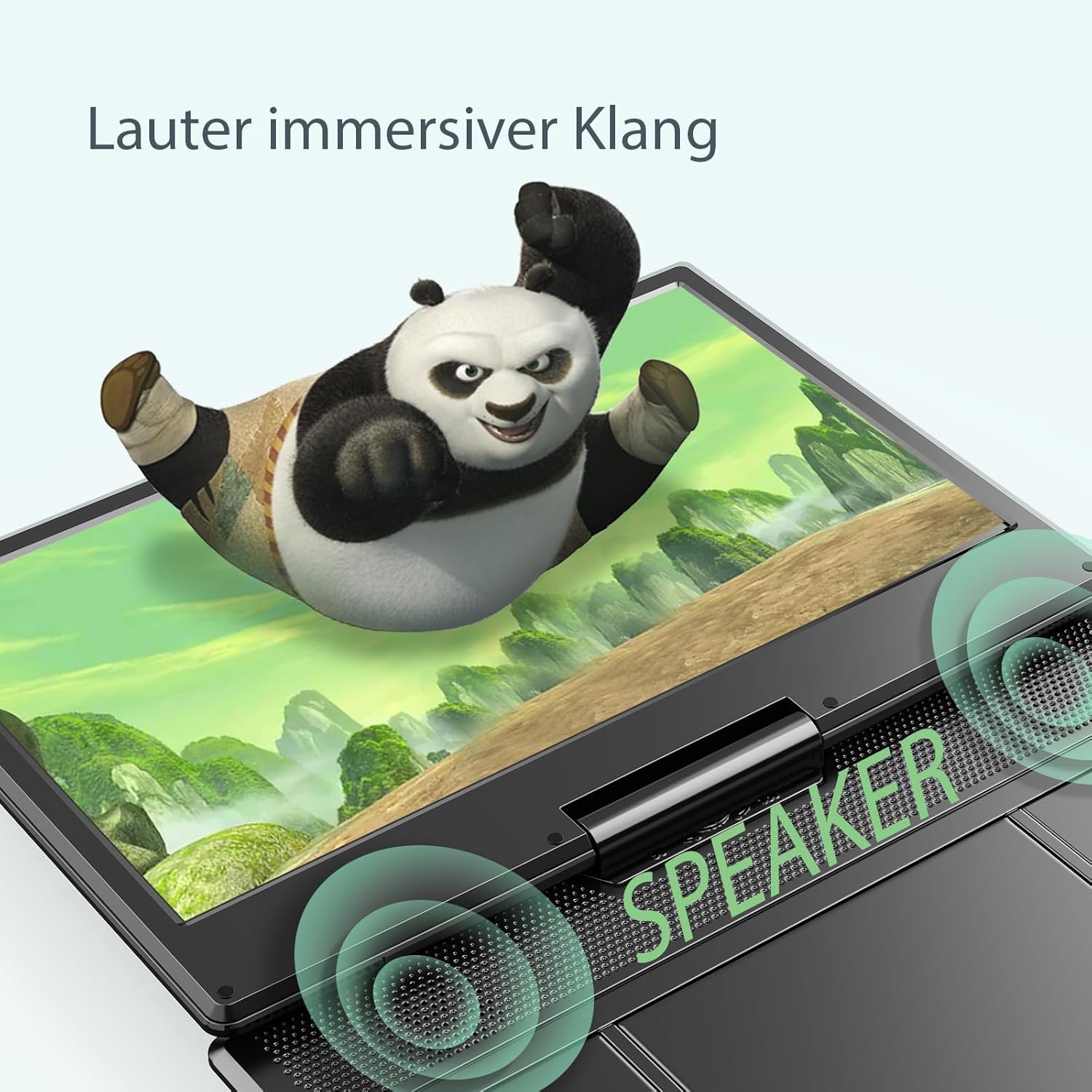 Yoton Lettore DVD Portatile 16.9" HD 14.1" Girevole - immagine 7