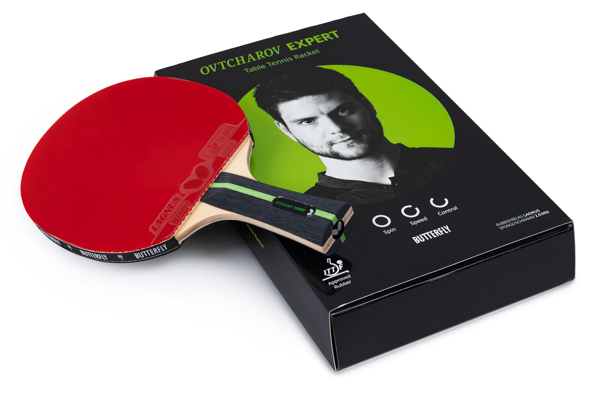 Butterfly Serie di racchette pronte Ovtcharov | Racchetta da tennis professionale per giocatori di ping-pong ambiziosi | approvazione ITTF per competizioni | rivestimenti estremamente