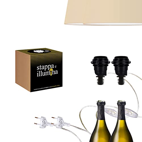 Stappa E Illumina Standard x2 - Portalampada Bottiglia E27