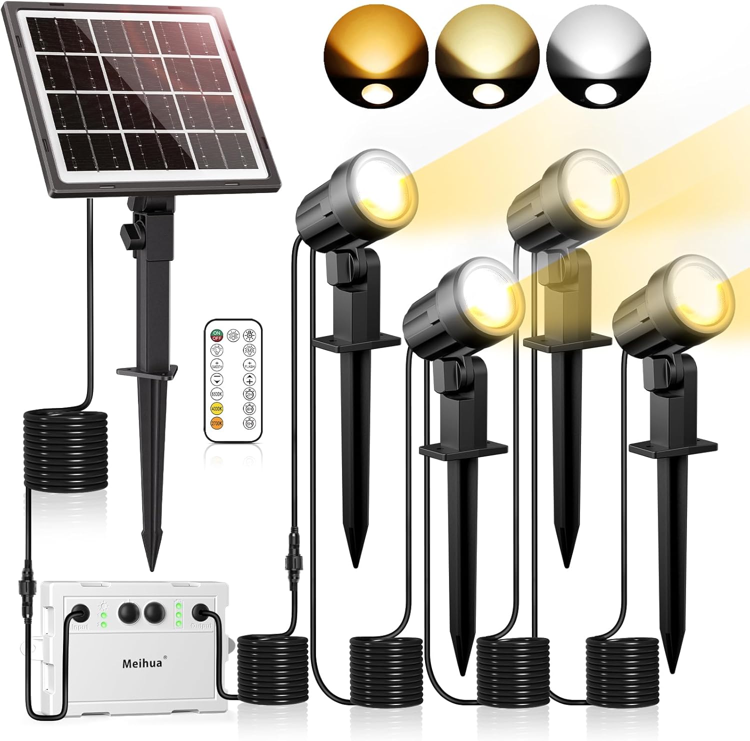 Meihua Faretti Solari Esterno con Telecomando IP66 - immagine 1