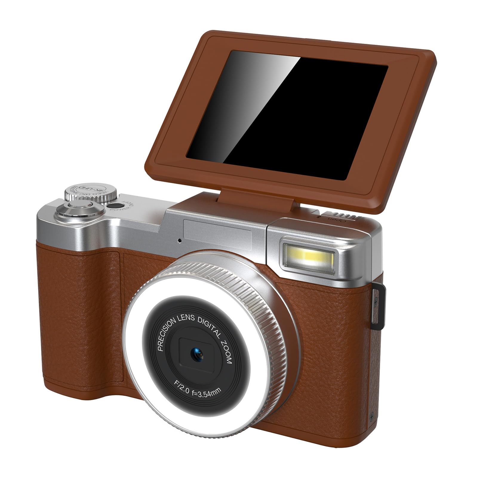 Andoer Fotocamera Digitale 4K 48MP Zoom 18X, Nera