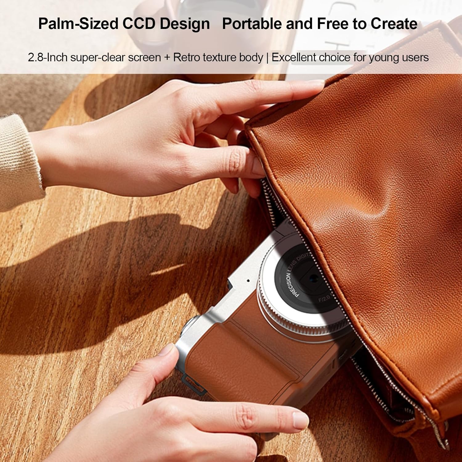 Andoer Fotocamera Digitale 4K 48MP Zoom 18X, Nera - immagine 5