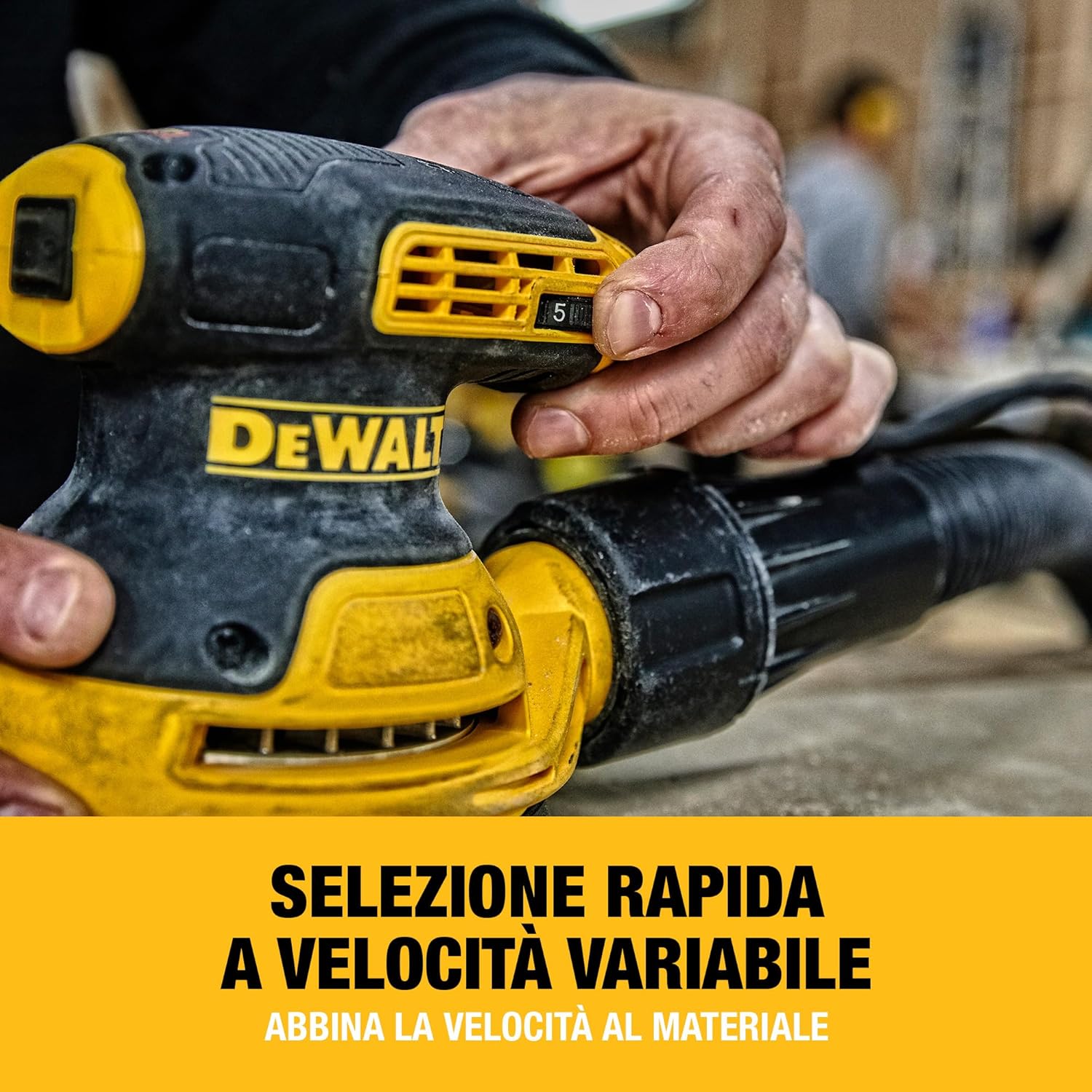 DEWALT Levigatrice rotorbitale 126 mm, DWE6423-QS - immagine 4