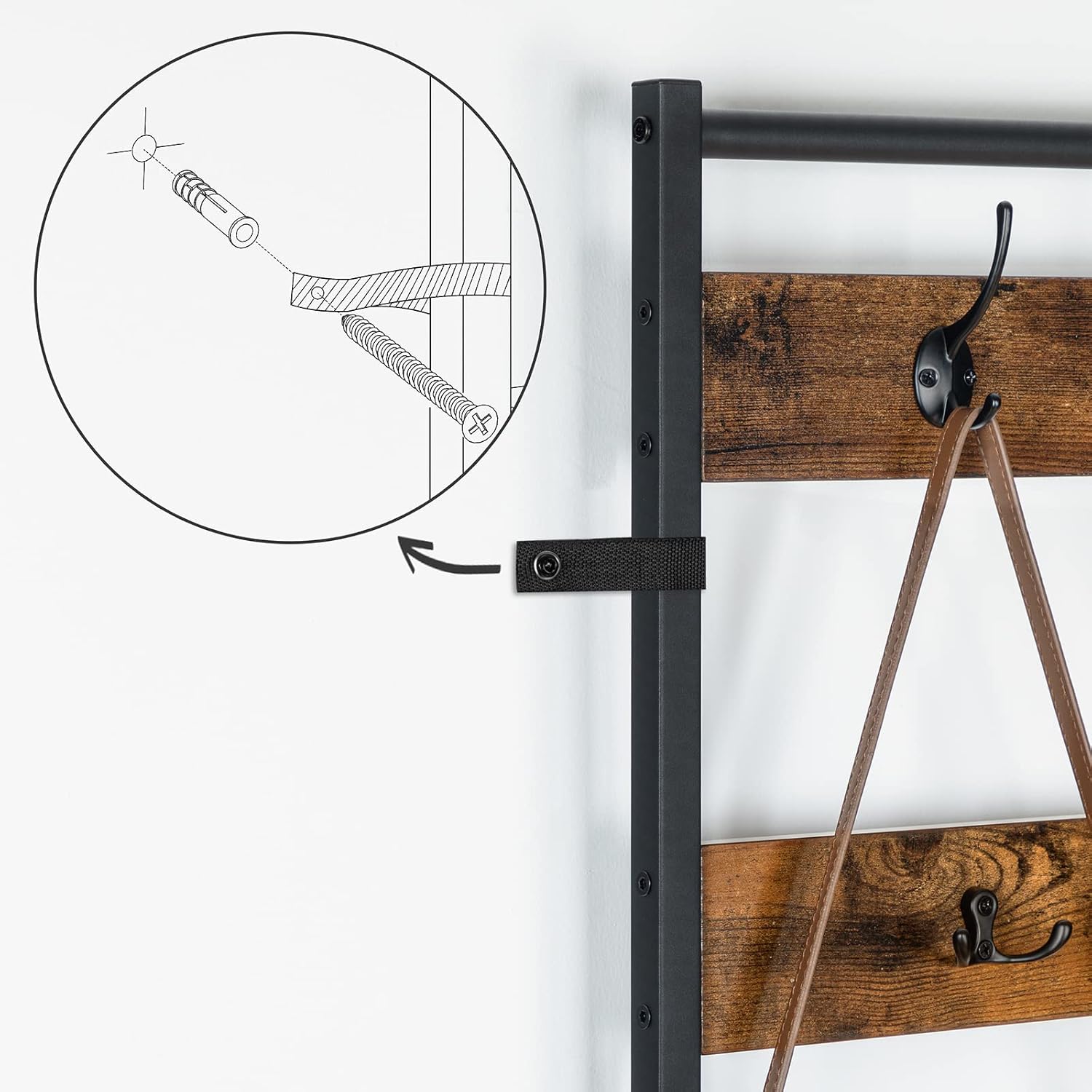 Hoobro Stand Appendiabiti con Scarpiera a 5 Livelli - immagine 7