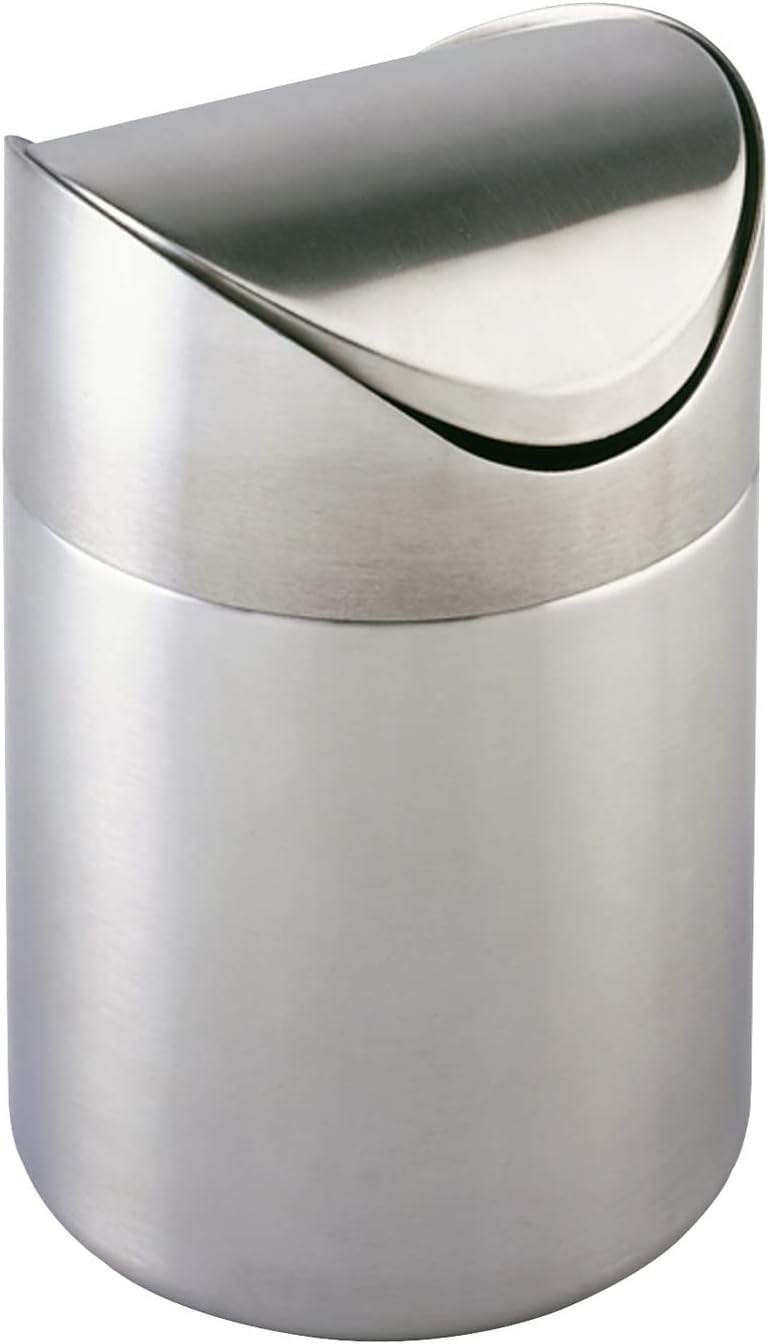 Wenko 16800100 Pattumiera da Bagno Otranto, 16 x 23,5 x 16 cm, Satinato