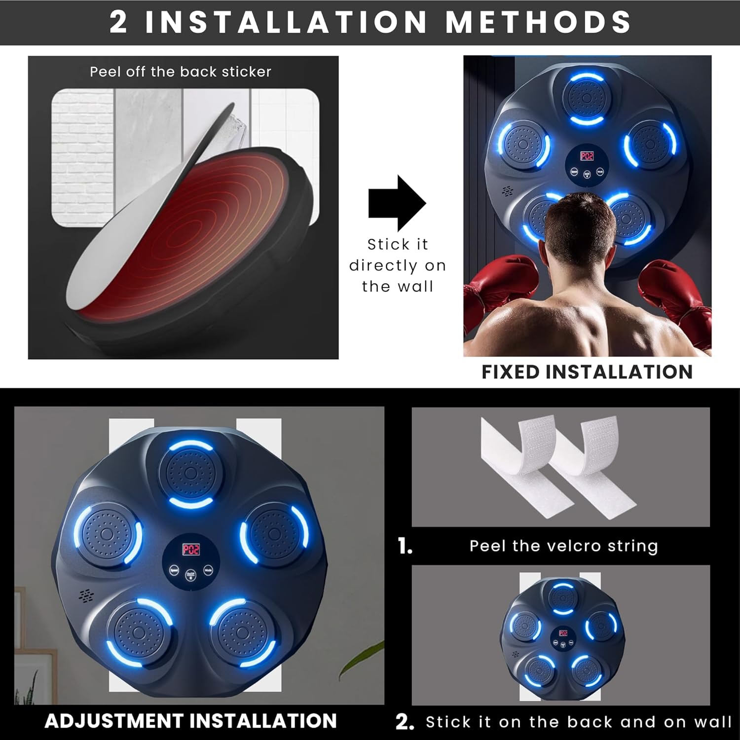Macchina da Boxe Musicale a Parete in PU - immagine 6