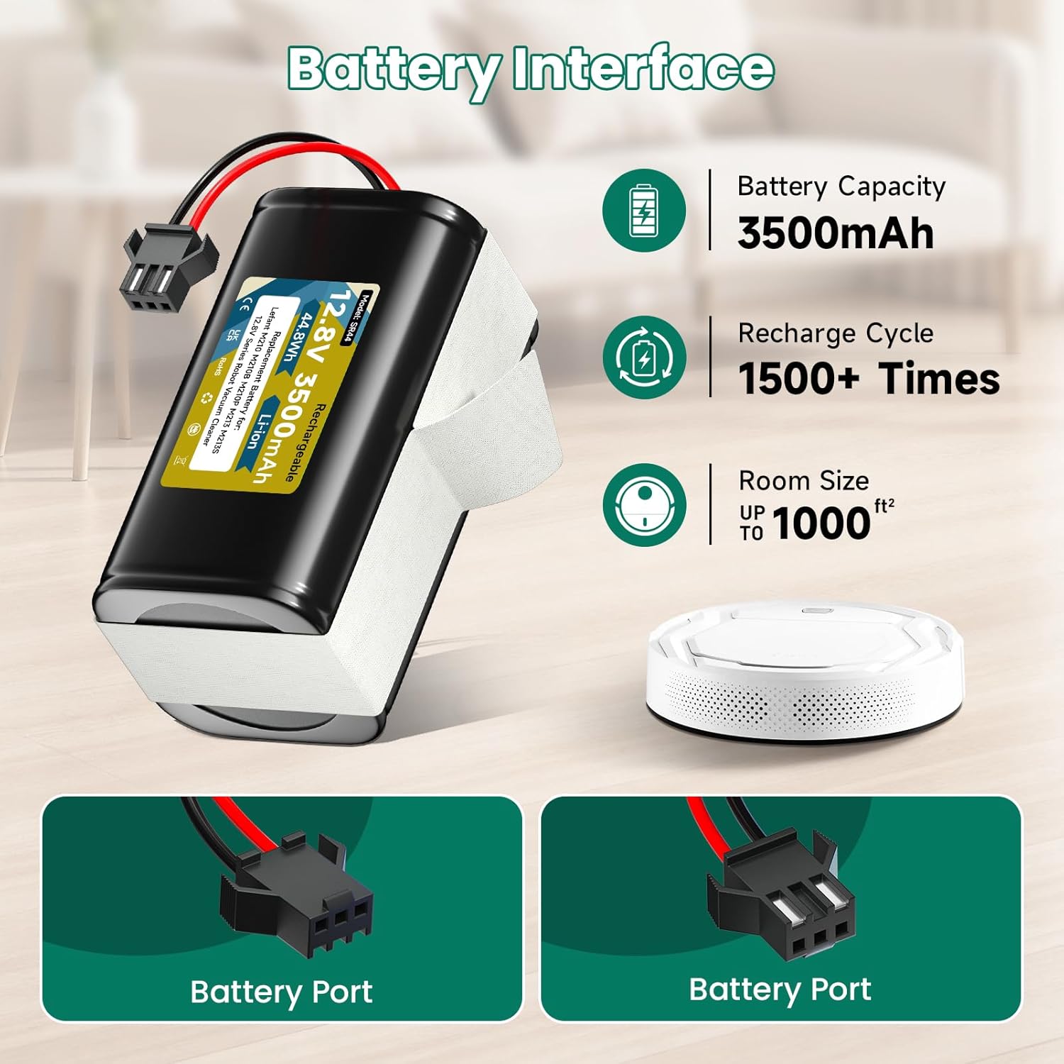 Batteria 12,8V 3500mAh per Lefant M210 - immagine 2