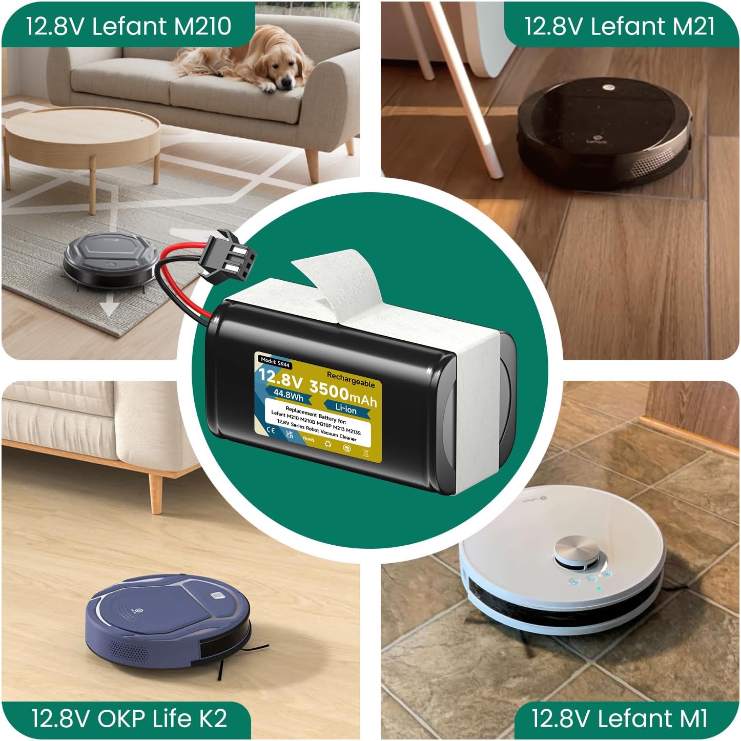 Batteria 12,8V 3500mAh per Lefant M210 - immagine 6