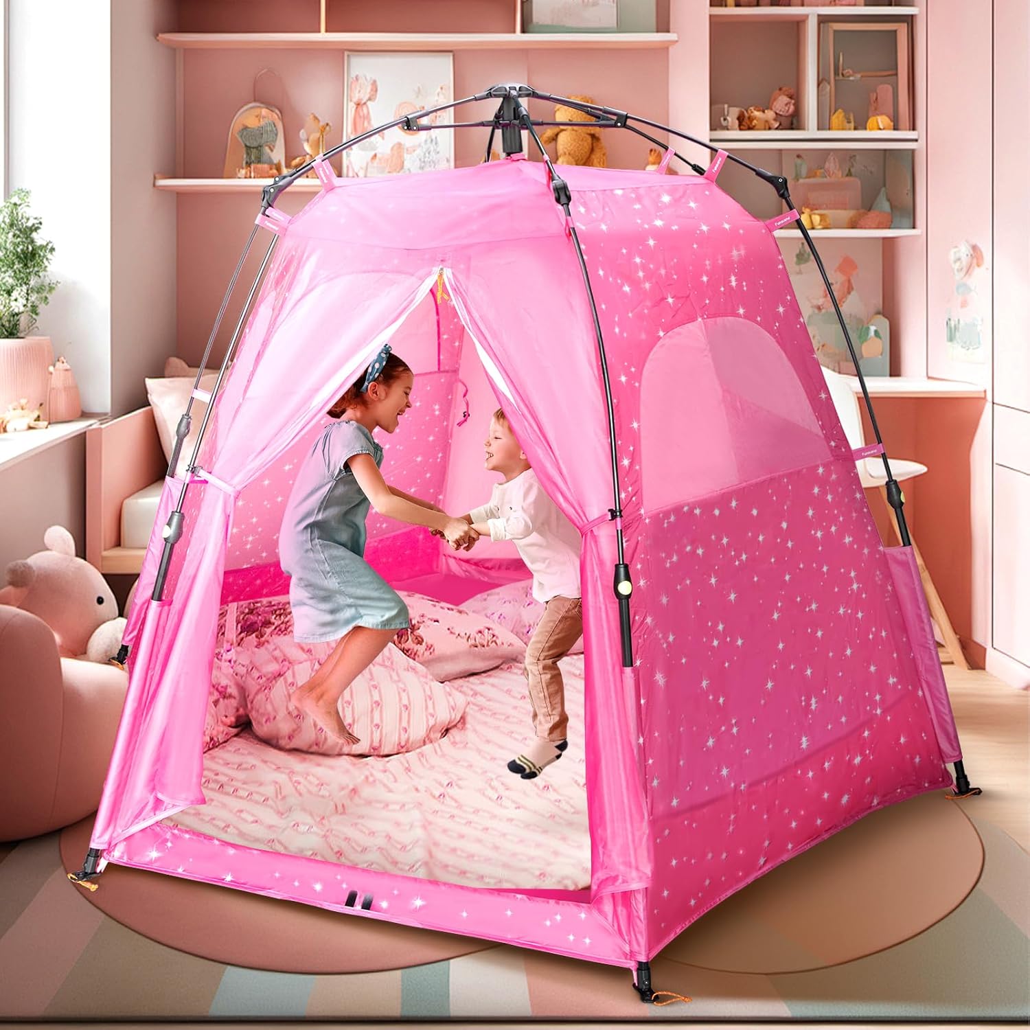 Funsland Tenda per Bambini Castello Principesse 200x170x135cm - immagine 3