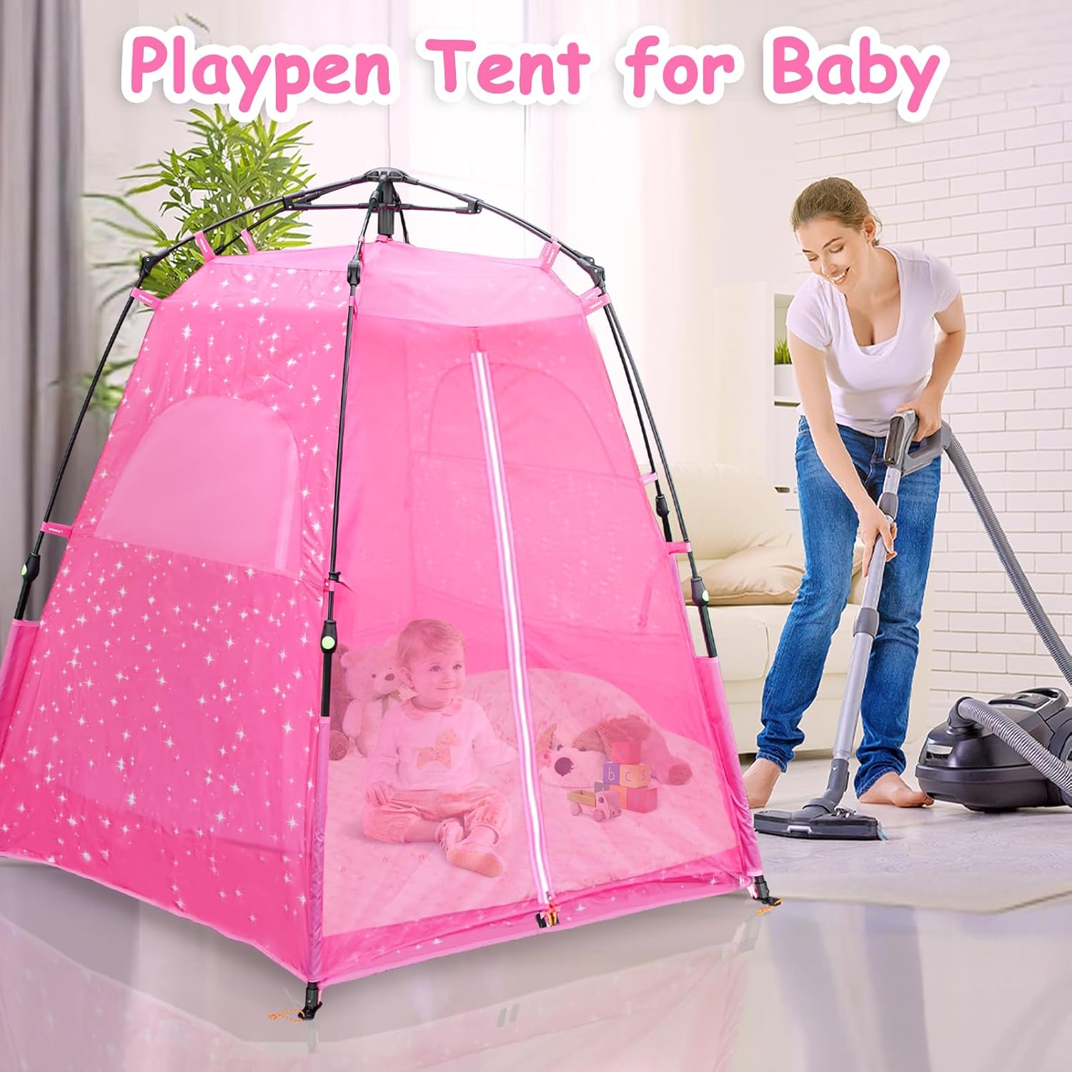 Funsland Tenda per Bambini Castello Principesse 200x170x135cm - immagine 7