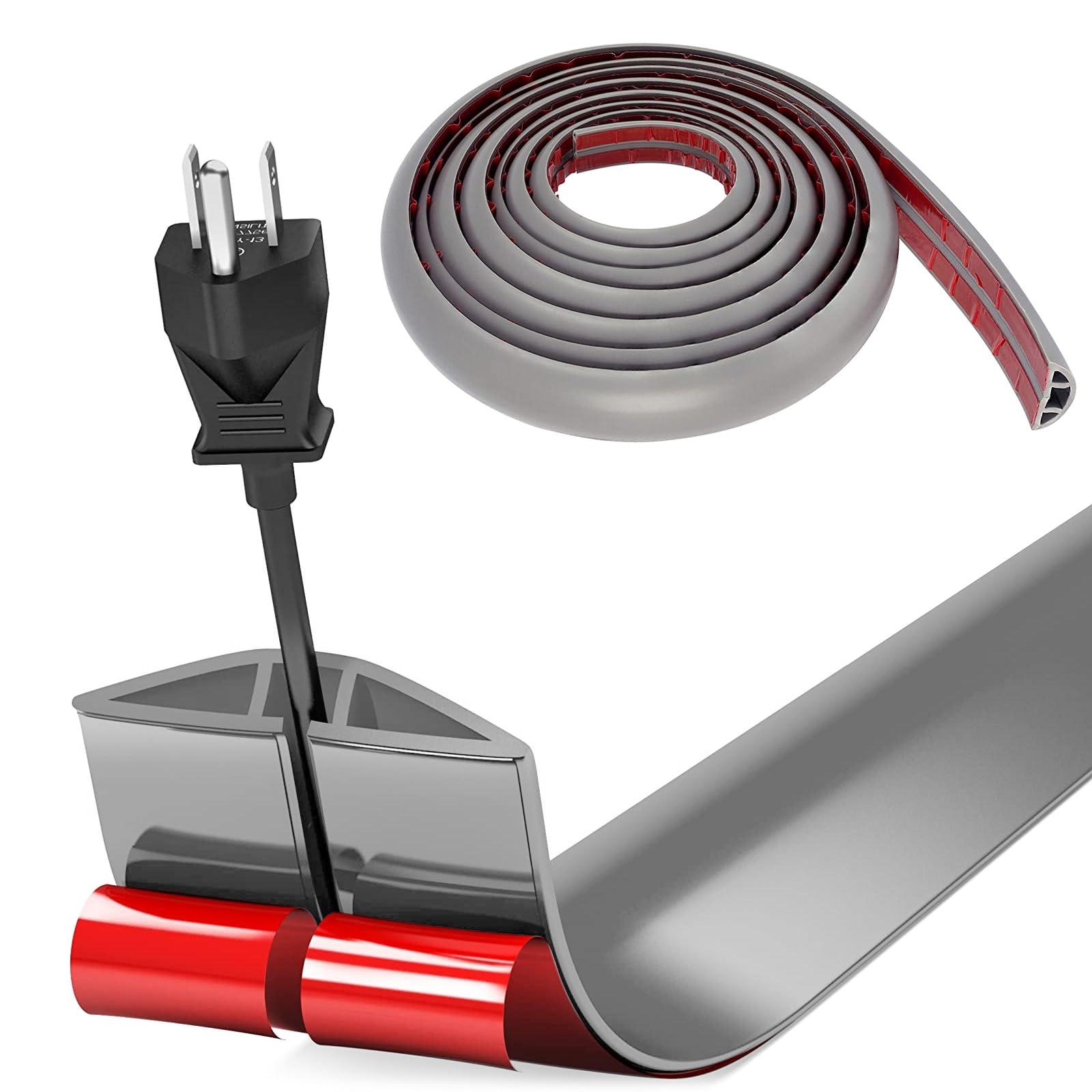 Protezioni per Cavi a Pavimento 8M x 5cm, Grigio