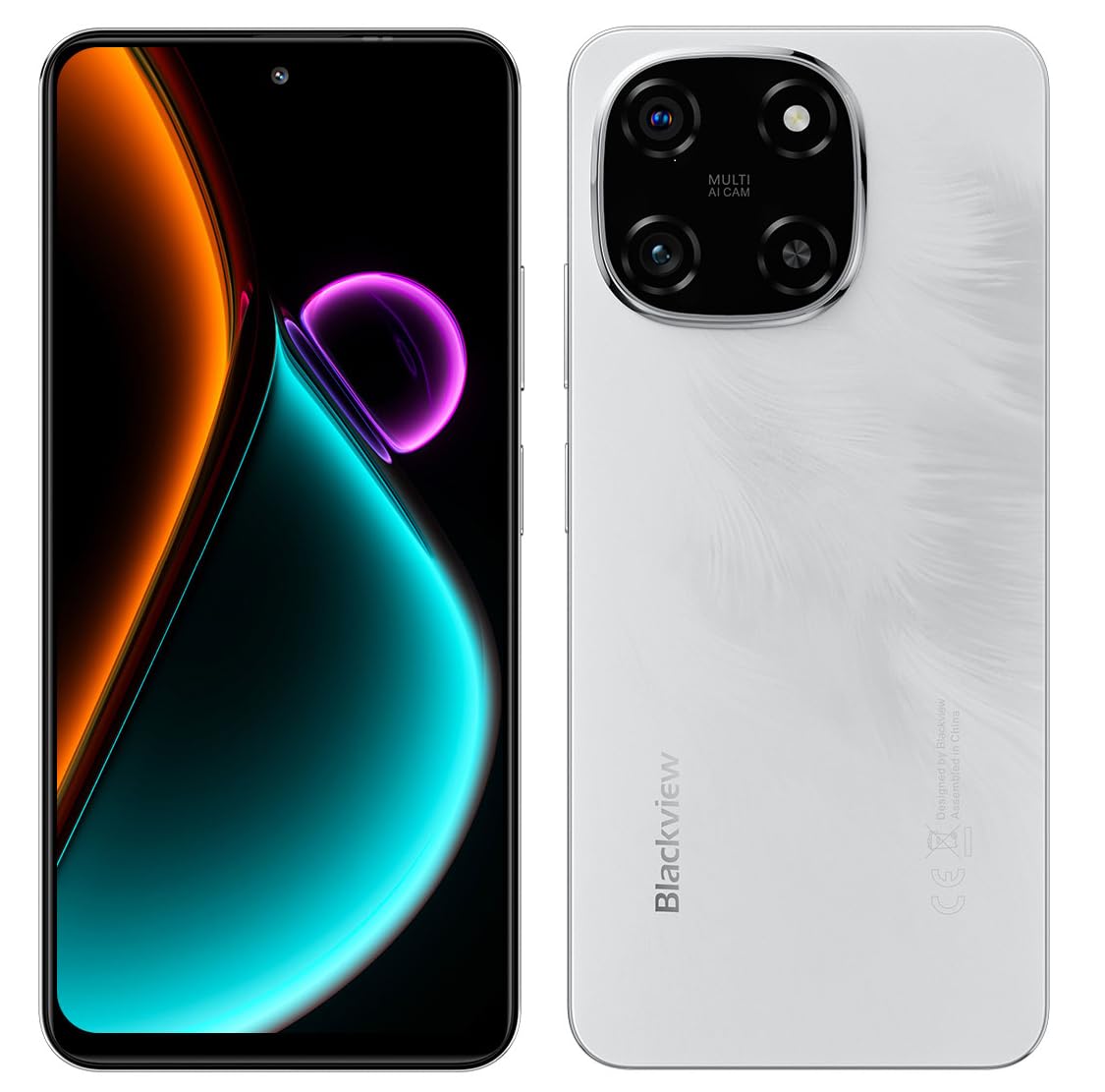 Blackview Color 6 AI Smartphone 256GB, Bianco