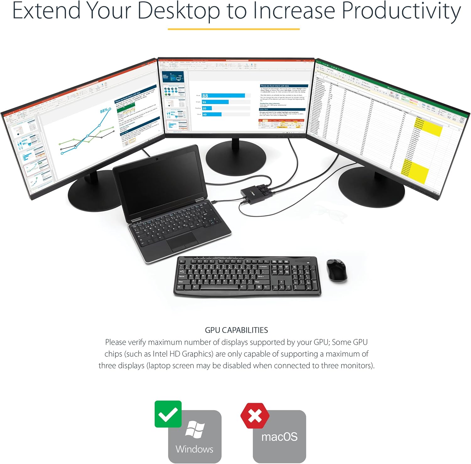 Startech.com Adattatore Mini DisplayPort a DisplayPort - Hub MST - immagine 4