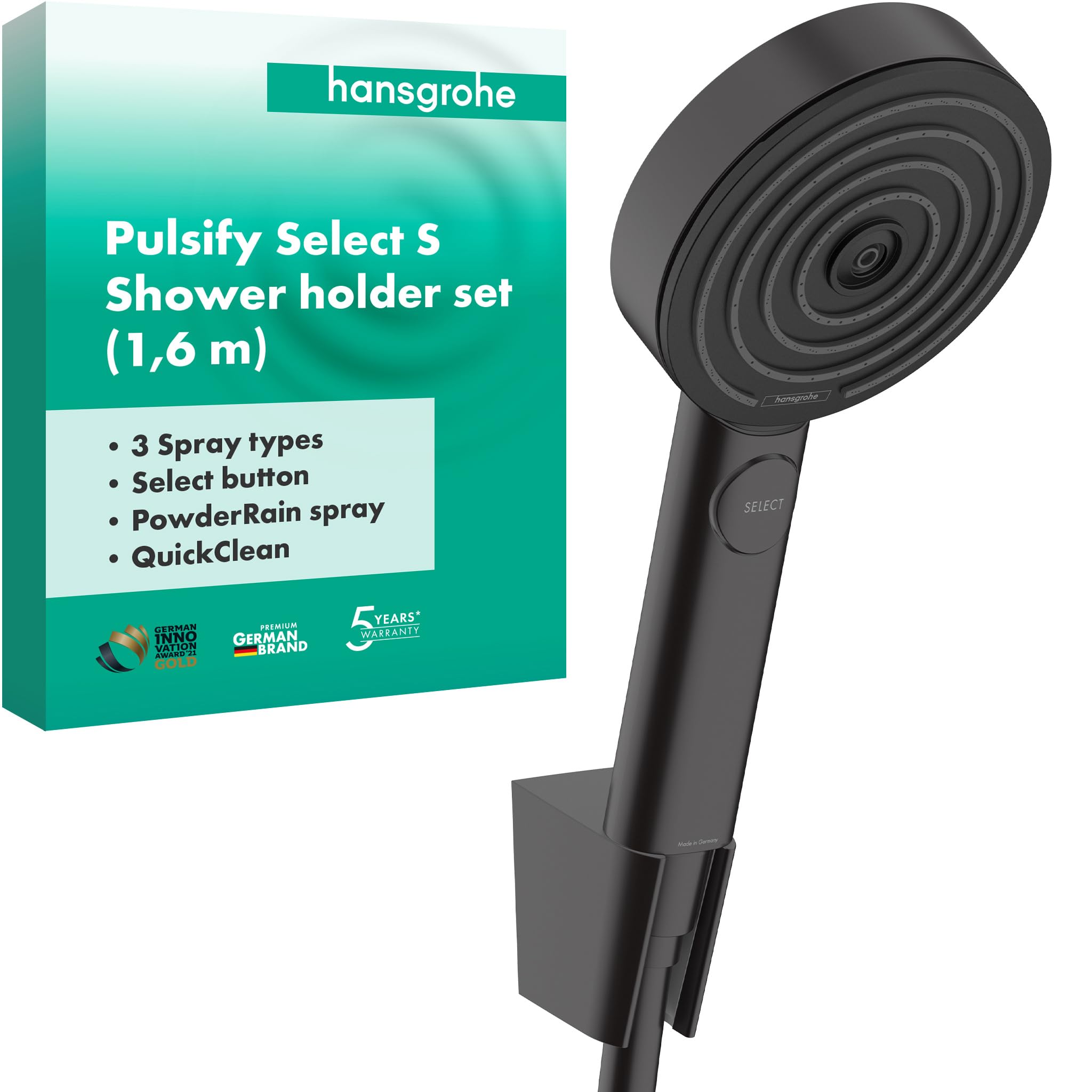 Hansgrohe Pulsify Select S Set Supporto Doccia Nero Opaco