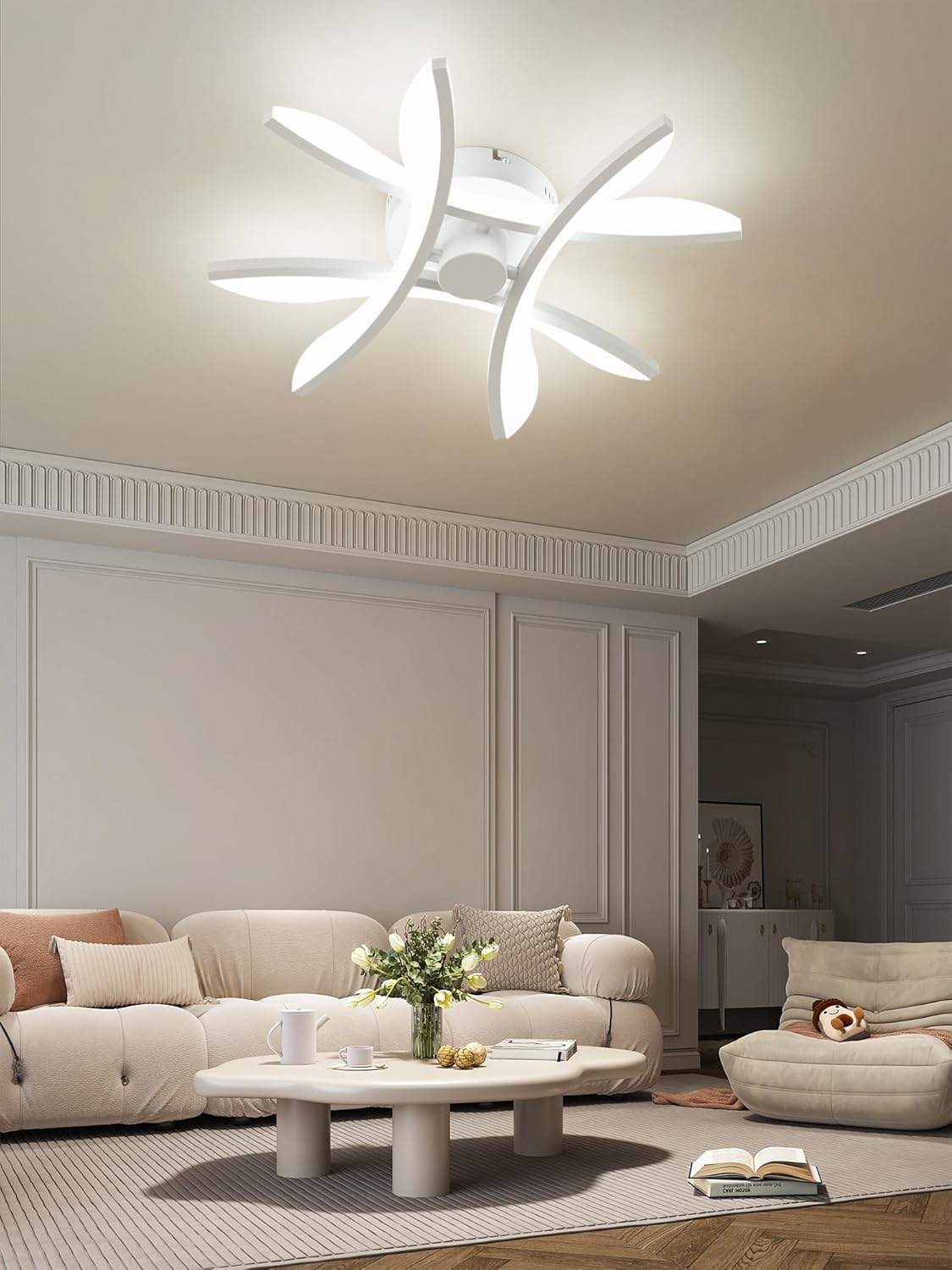 Plafoniera LED Dimmerabile con Luce Notturna 28W - immagine 6