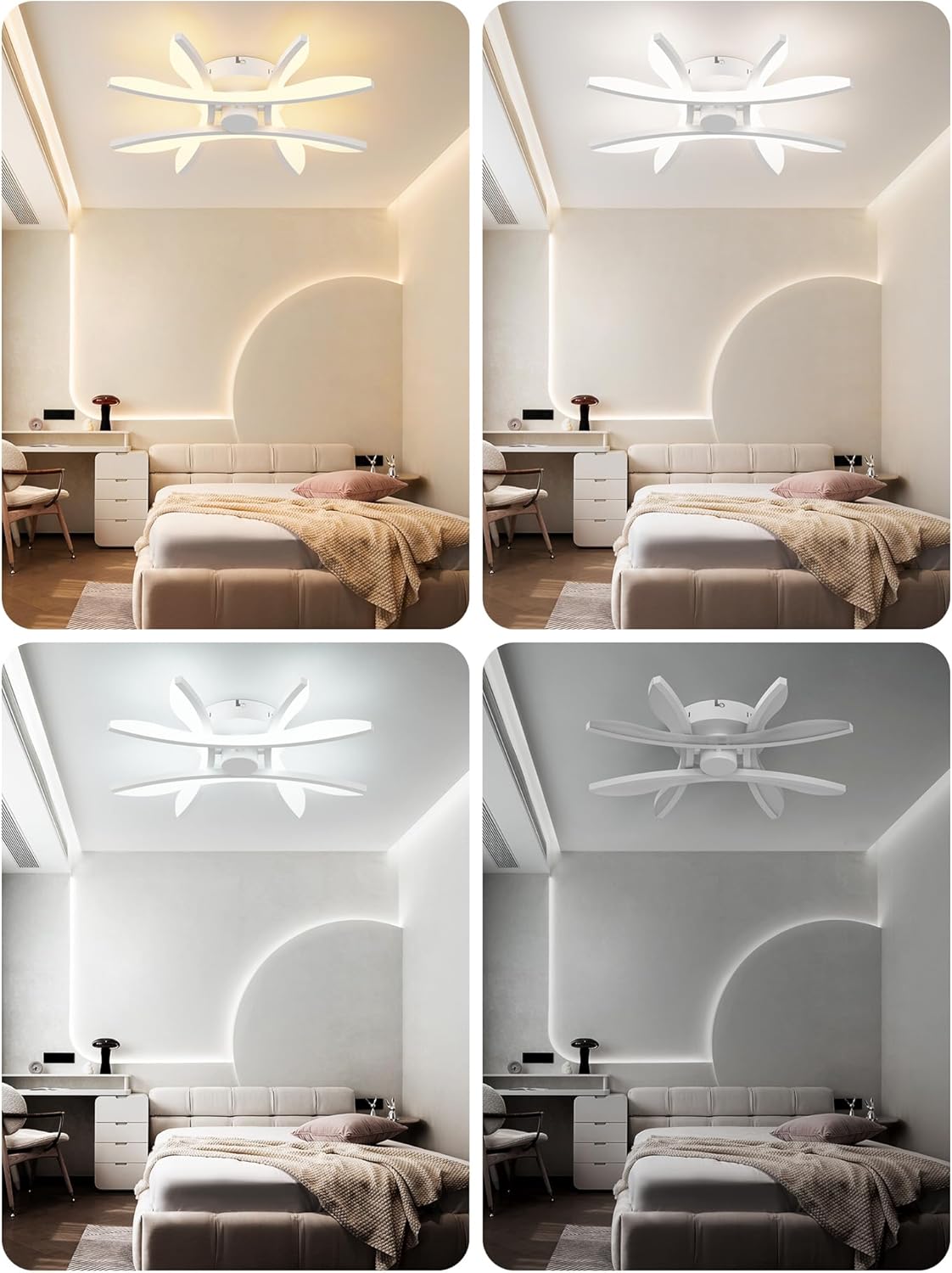 Plafoniera LED Dimmerabile con Luce Notturna 28W - immagine 9