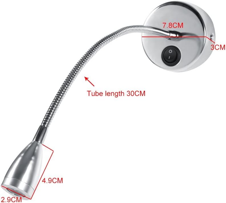 Lampada da Parete LED Flessibile 3W con Interruttore - immagine 3