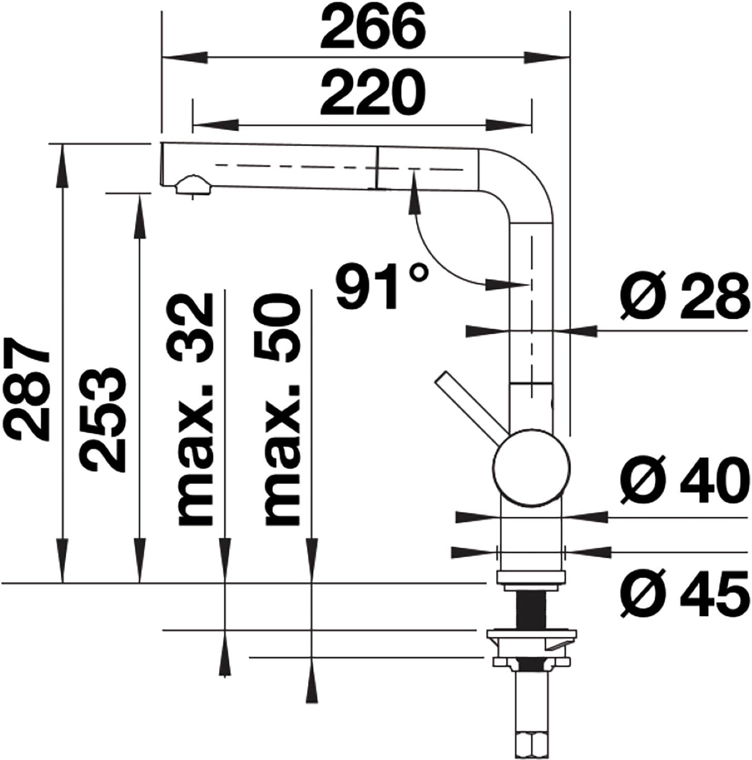 BLANCO 526148 Linus-S, Silgranit Nero, Hochdruck - immagine 2