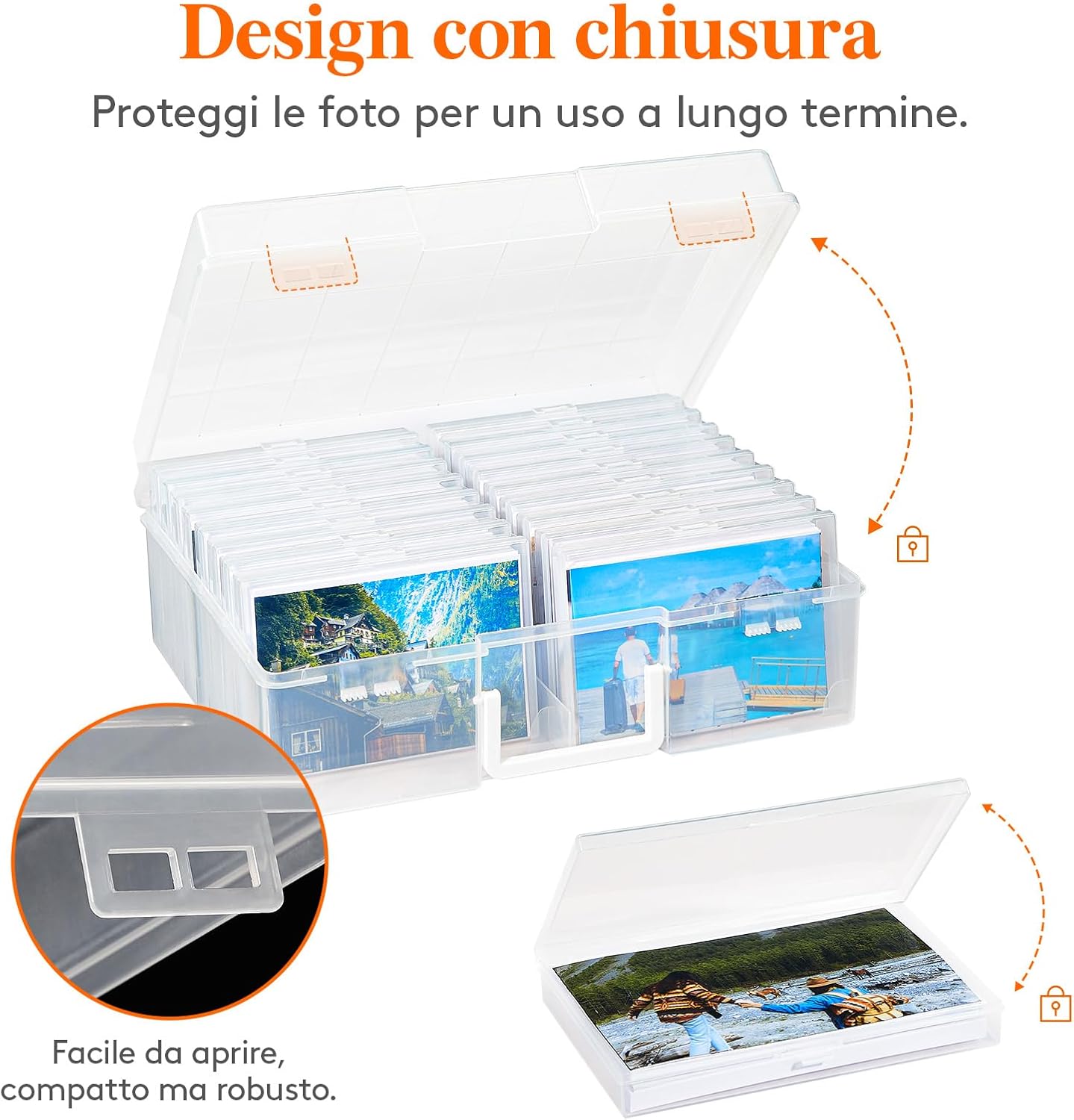 Lifewit Scatola Portafoto 10x15 cm 18 Scomparti, 2 Pezzi - immagine 5