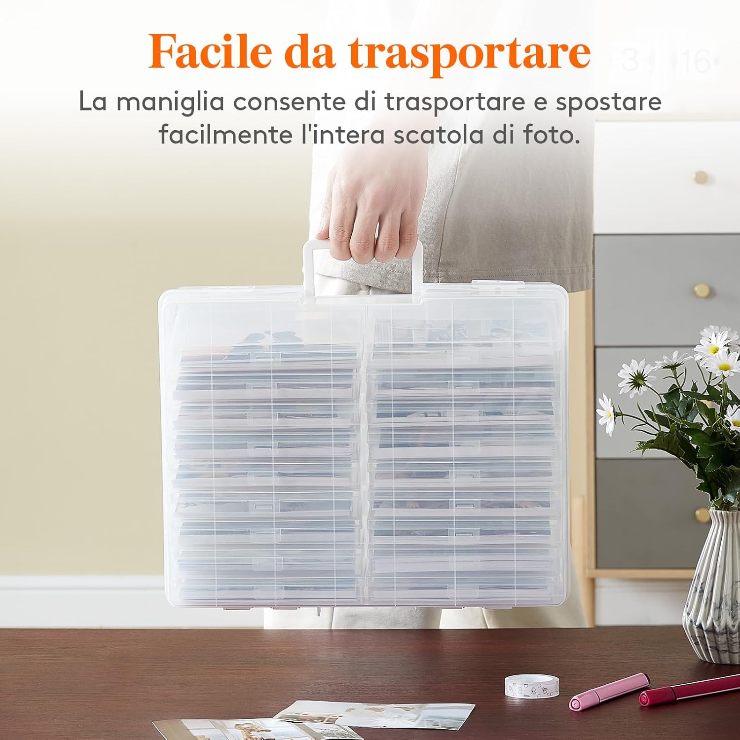 Lifewit Scatola Portafoto 10x15 cm 18 Scomparti, 2 Pezzi - immagine 7