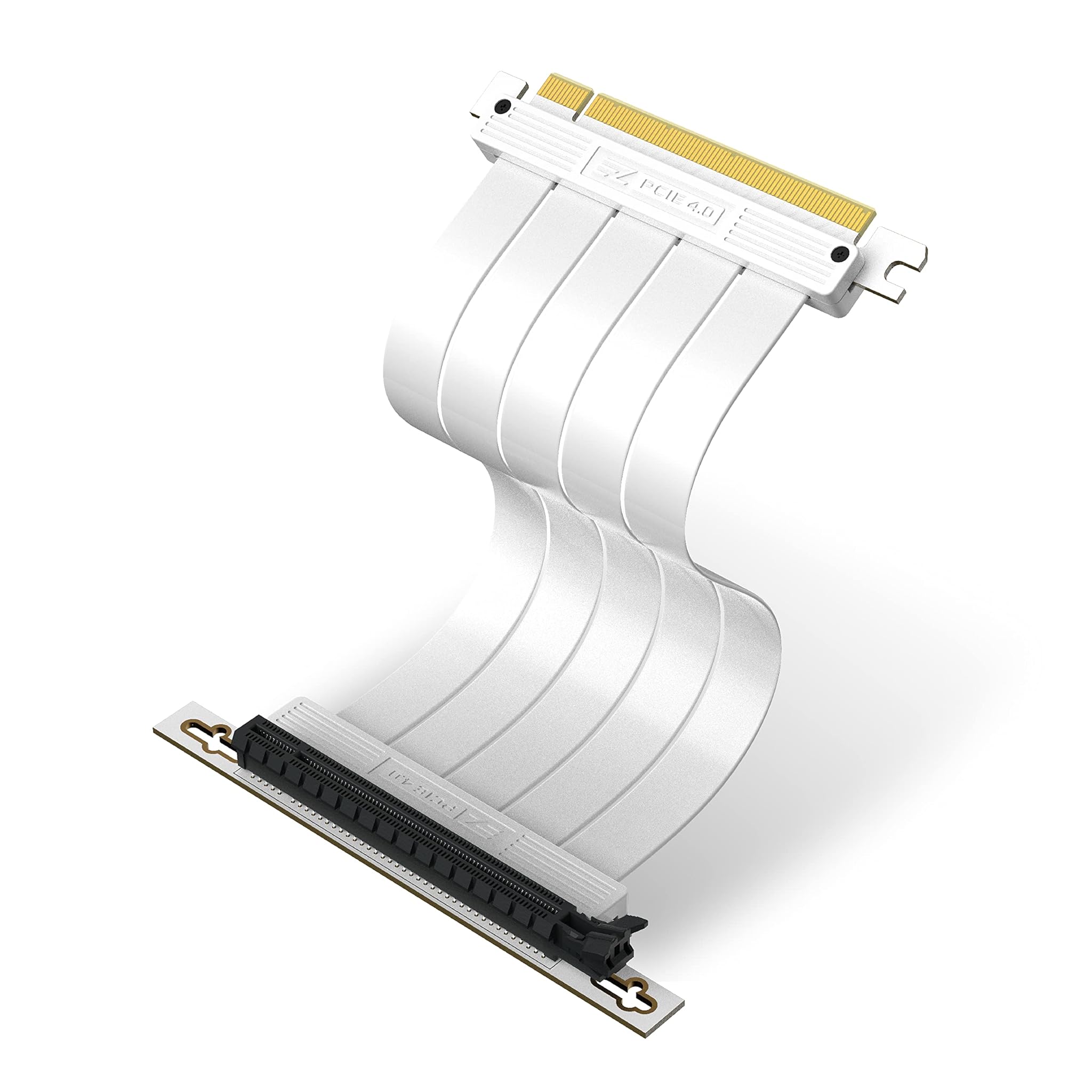 Ezdiy-fab Cavo Riser PCIE Gen 4 16x Flessibile 20cm, Bianco