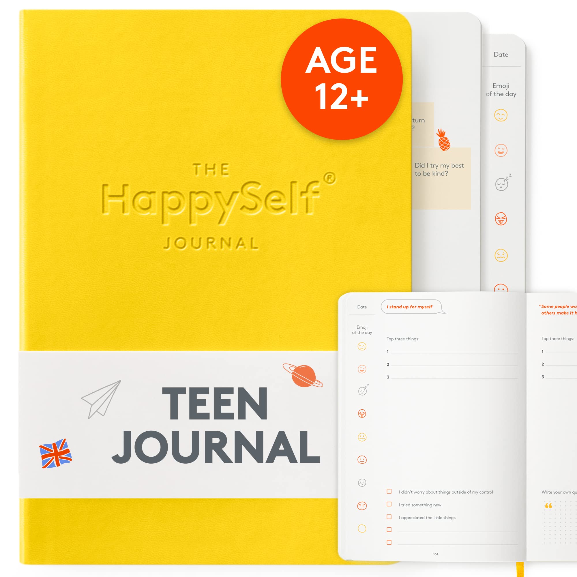 HappySelf The Teen Journal - Un diario per bambini dai 12 anni in su per incoraggiare la felicità e la consapevolezza, sviluppare abitudini positive e ridurre l'ansia, Versione Inglese