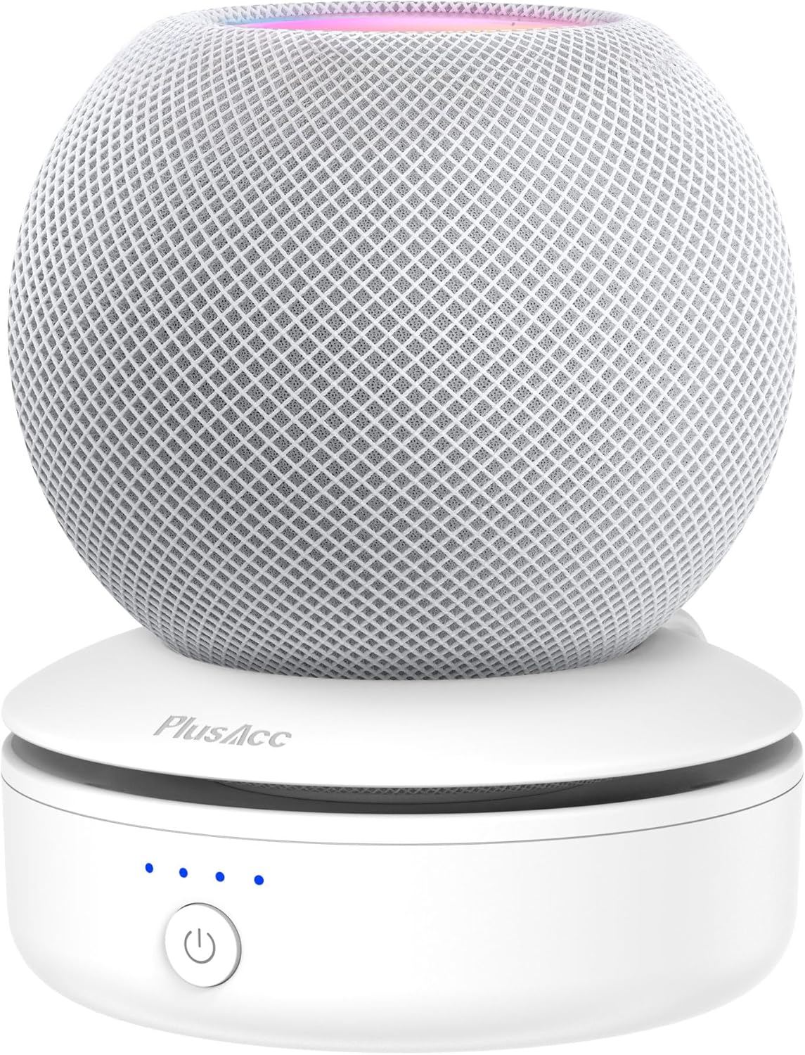 Plusacc Base Batteria Ricaricabile per HomePod Mini, Bianca - immagine 1