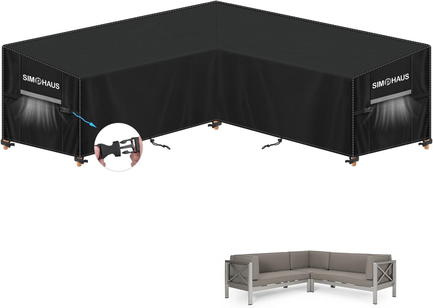 Copertura Angolare Divano Esterno Impermeabile 420D - immagine 1