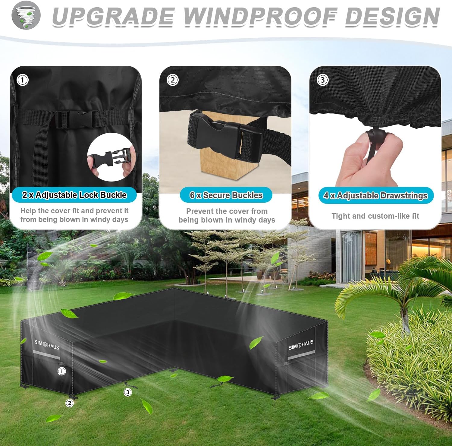 Copertura Angolare Divano Esterno Impermeabile 420D - immagine 5