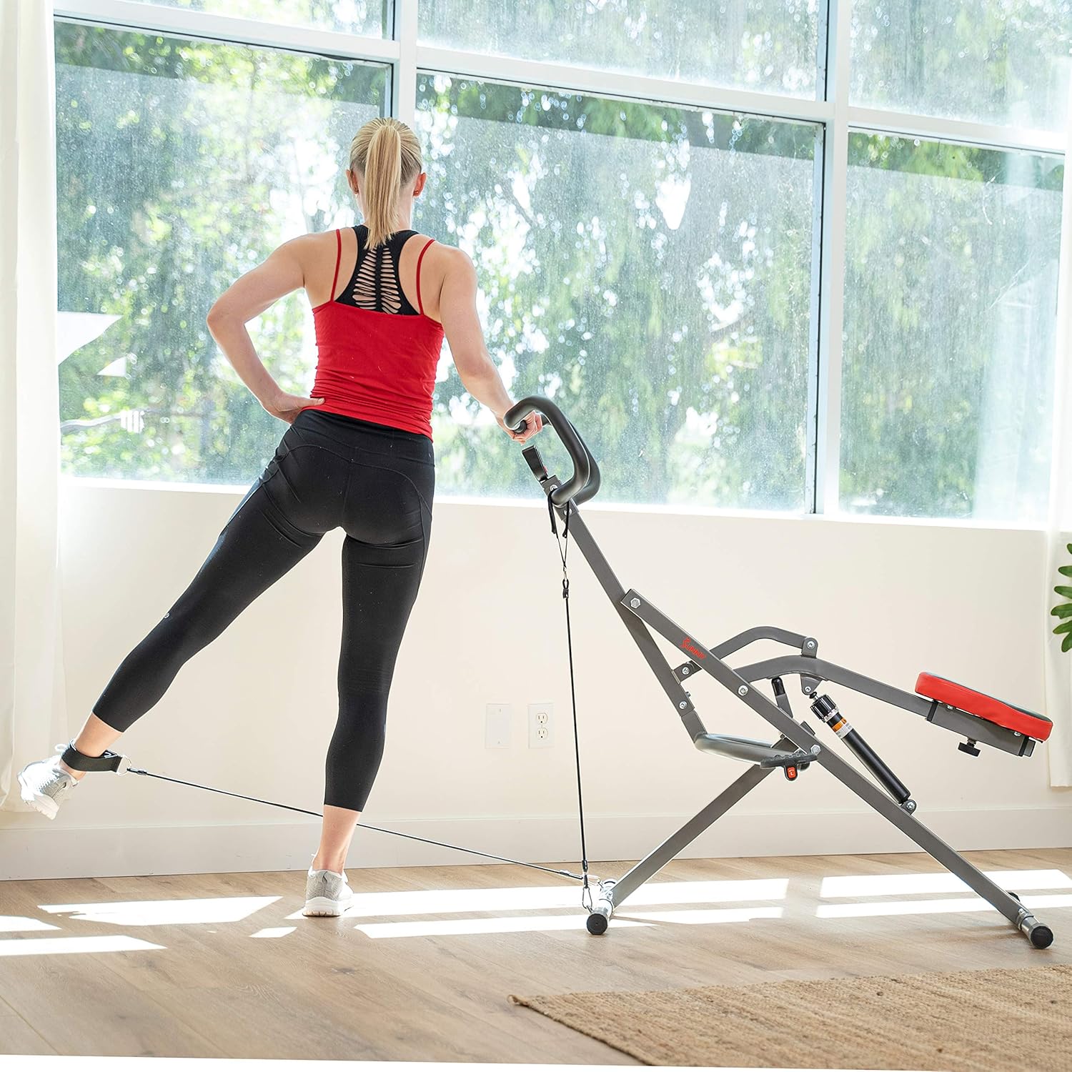Sunny Health & Fitness Row-N-Ride Trainer per squat - immagine 7