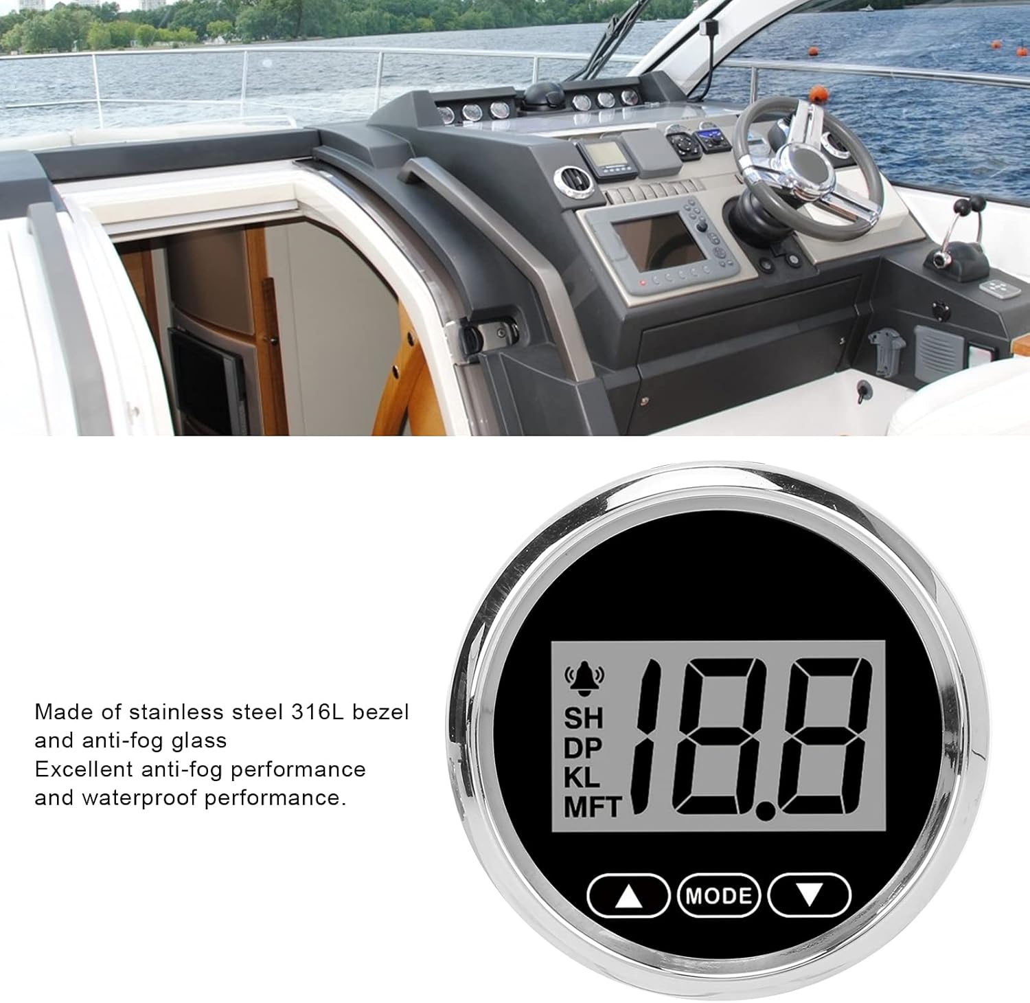 Akozon Profondimetro Marino 52 Mm/2 Pollici 100 M - immagine 3