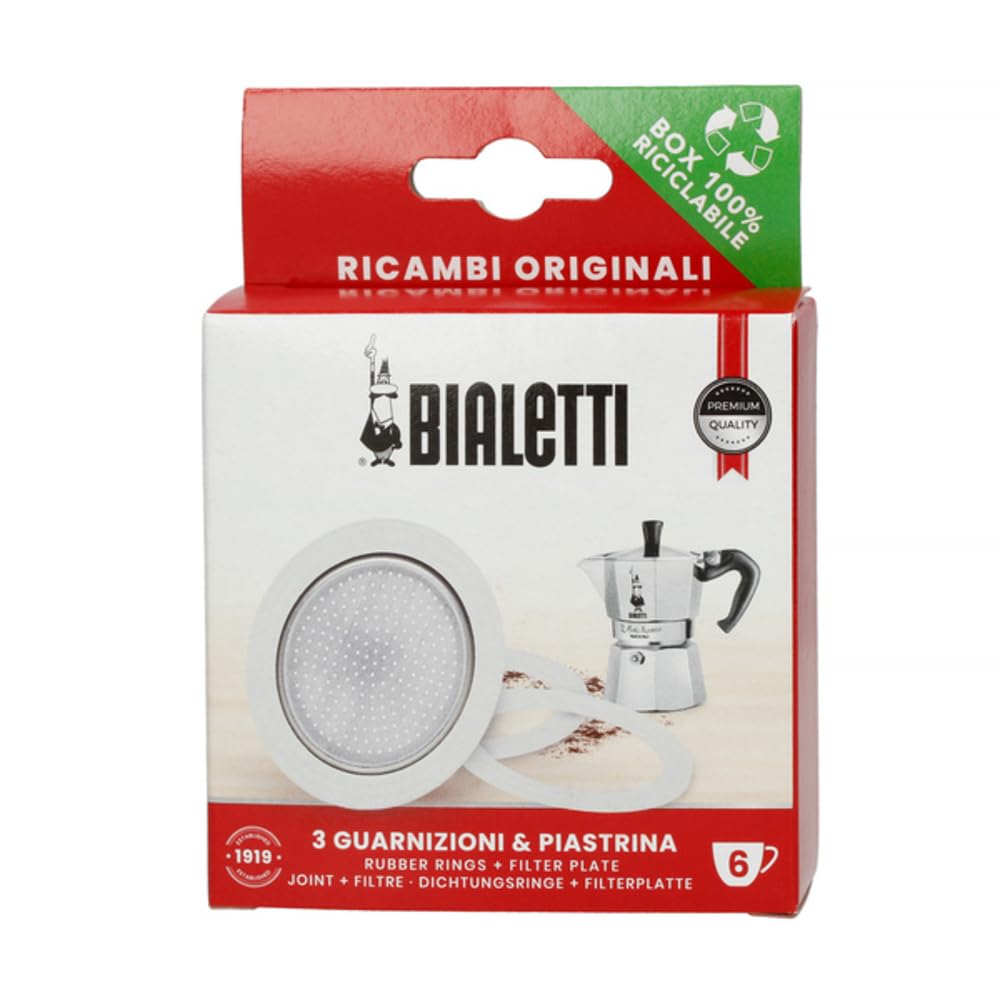 Bialetti Confezione 3 Guarnizioni E 1 Filtro 6 TZ