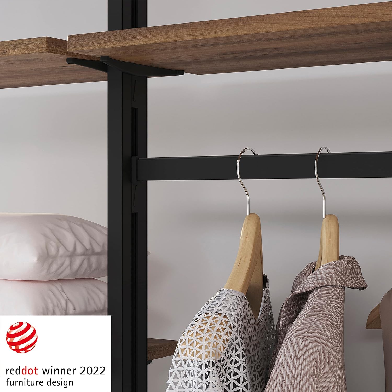 Emuca - Kit Staffe per Ripiano e Barra Appendiabiti 1m - immagine 7