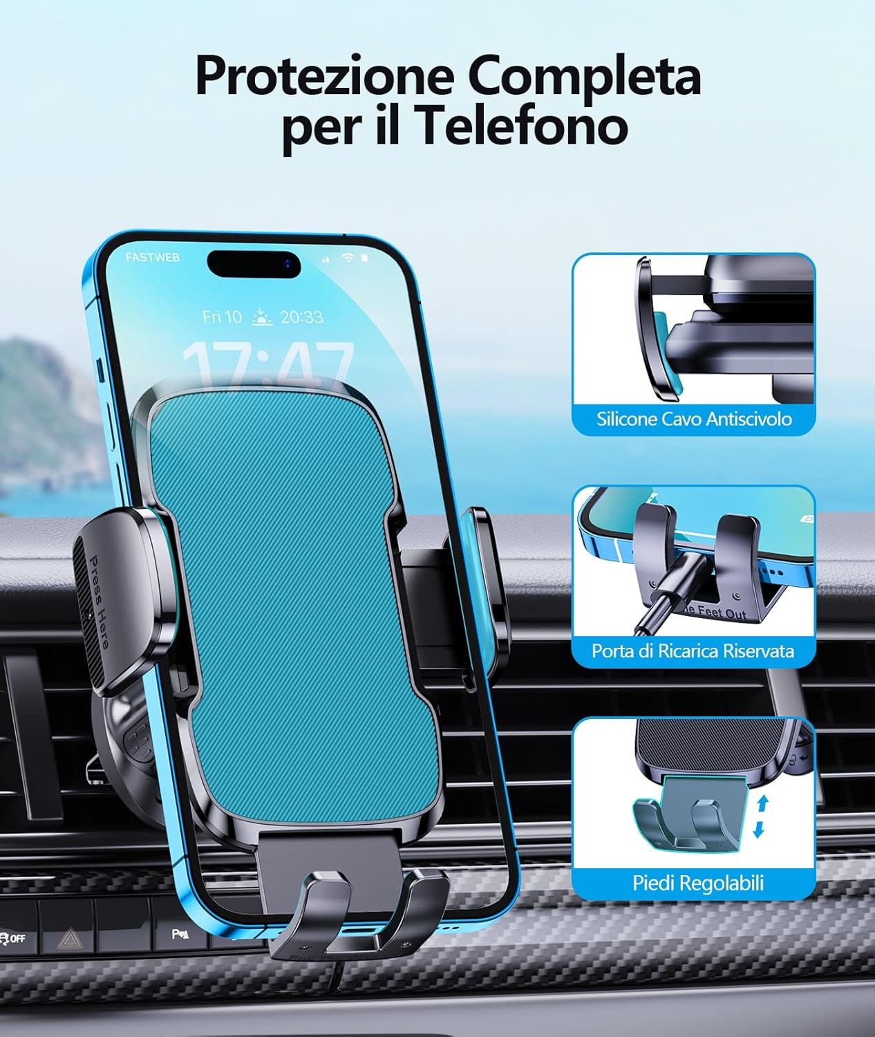 Glangeh Porta Cellulare Auto per Presa D'aria - immagine 2
