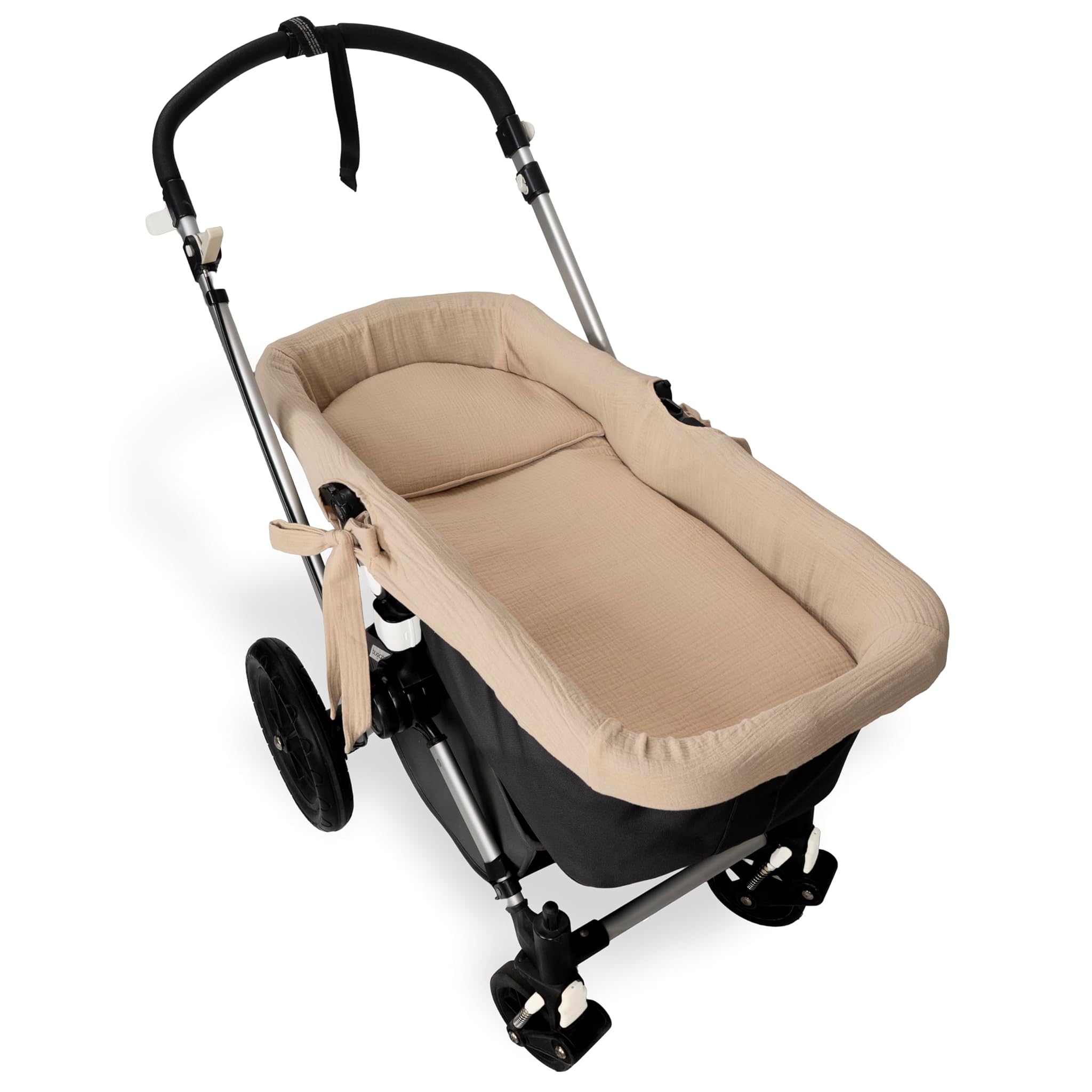 Set 3 Pezzi Copri Navicella Mussola 100% Cotone, Sabbia