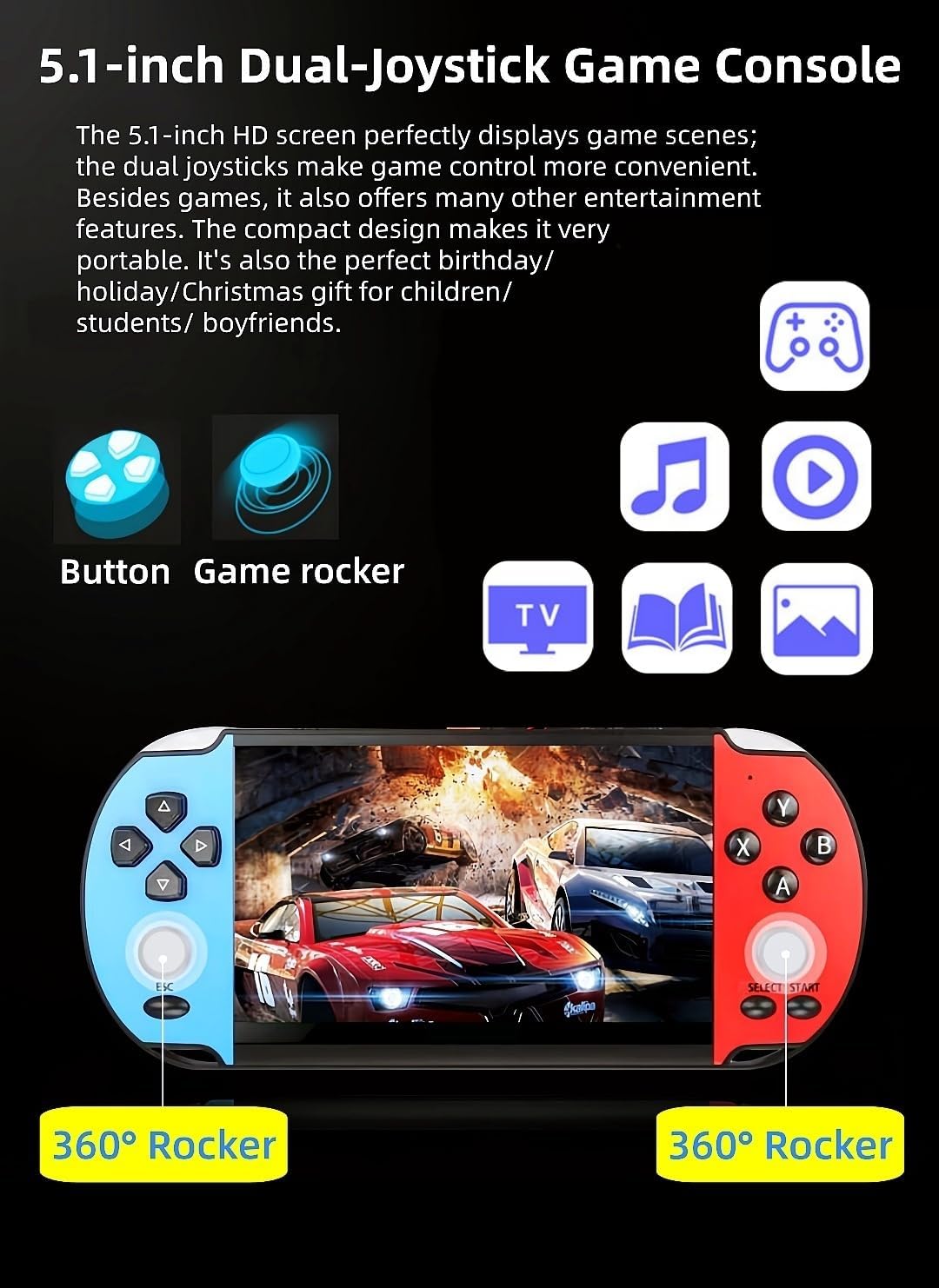 Console di Gioco Portatile 5.1 Pollici - immagine 2