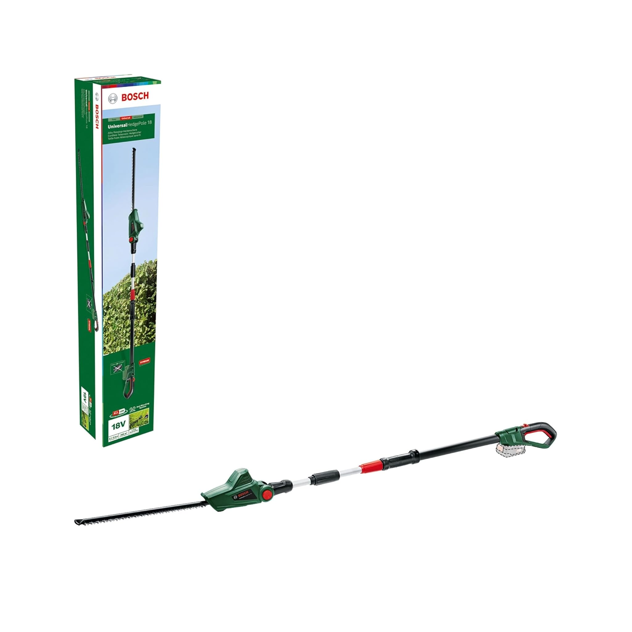 Bosch Tagliasiepi Telescopico a Batteria, Verde