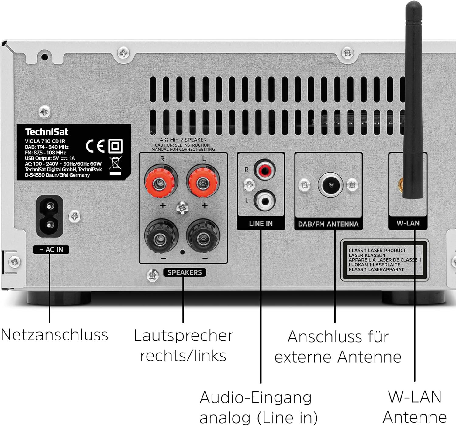Technisat VIOLA 710 CD IR - Impianto Hi-Fi Compatto - immagine 2