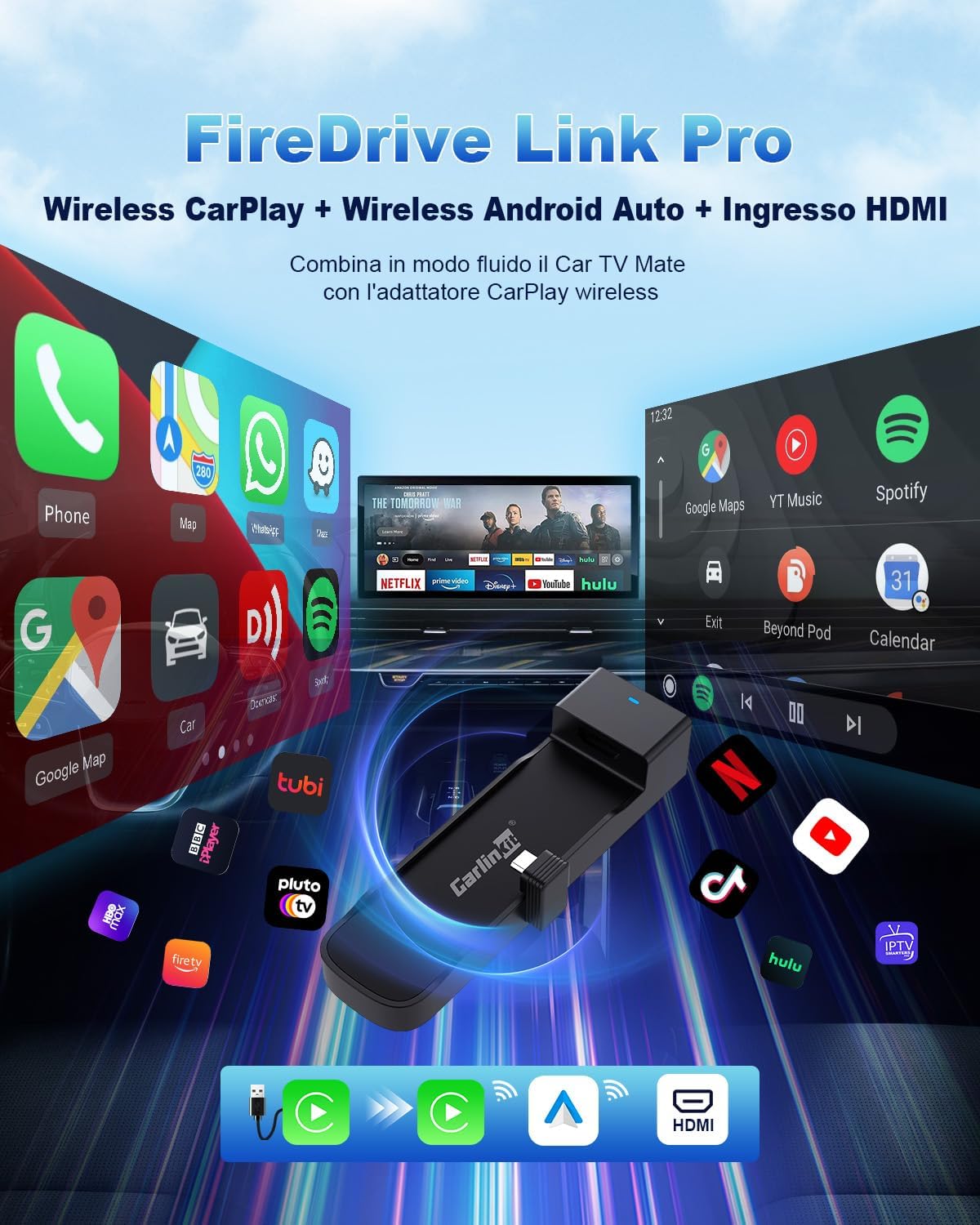 Carlinkit FireDrive Link Pro - Adattatore Wireless Auto - immagine 2