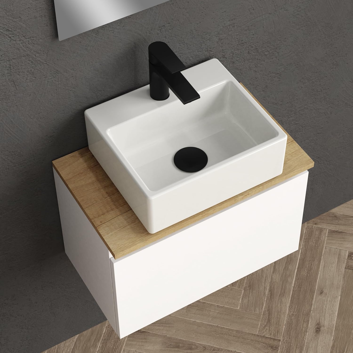 Baikal Maia, Legno Ceramica Melammina 16 mm, Bianco, 50 cm - immagine 3