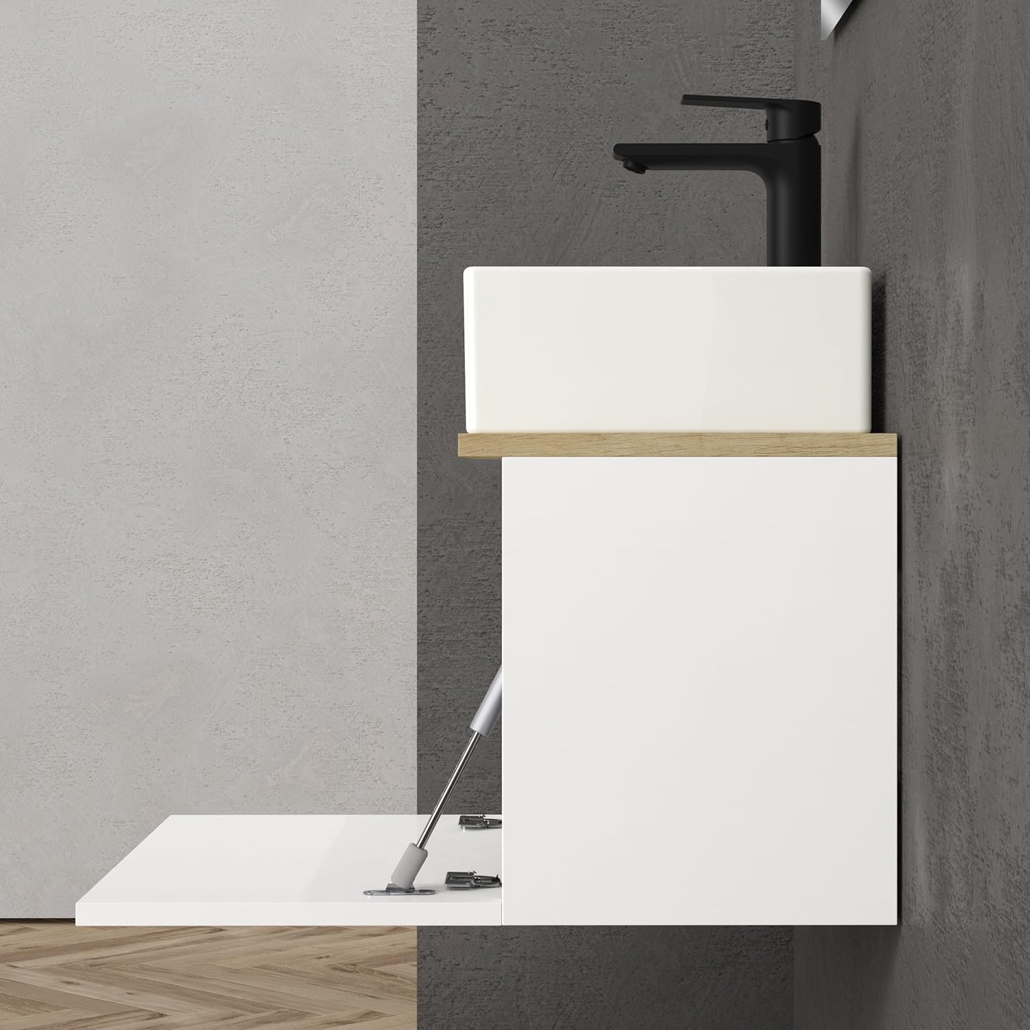 Baikal Maia, Legno Ceramica Melammina 16 mm, Bianco, 50 cm - immagine 4