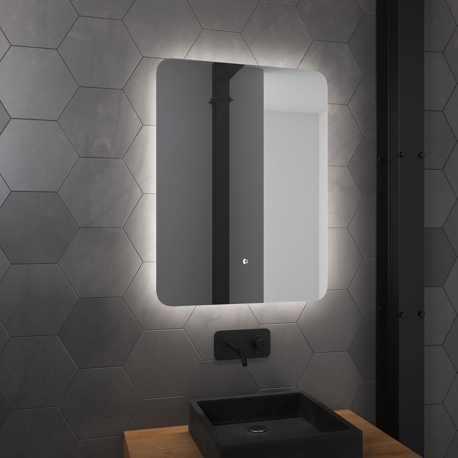 AURLANE Specchio da bagno LED autoilluminante Atmosphere, 60 x 80 cm
