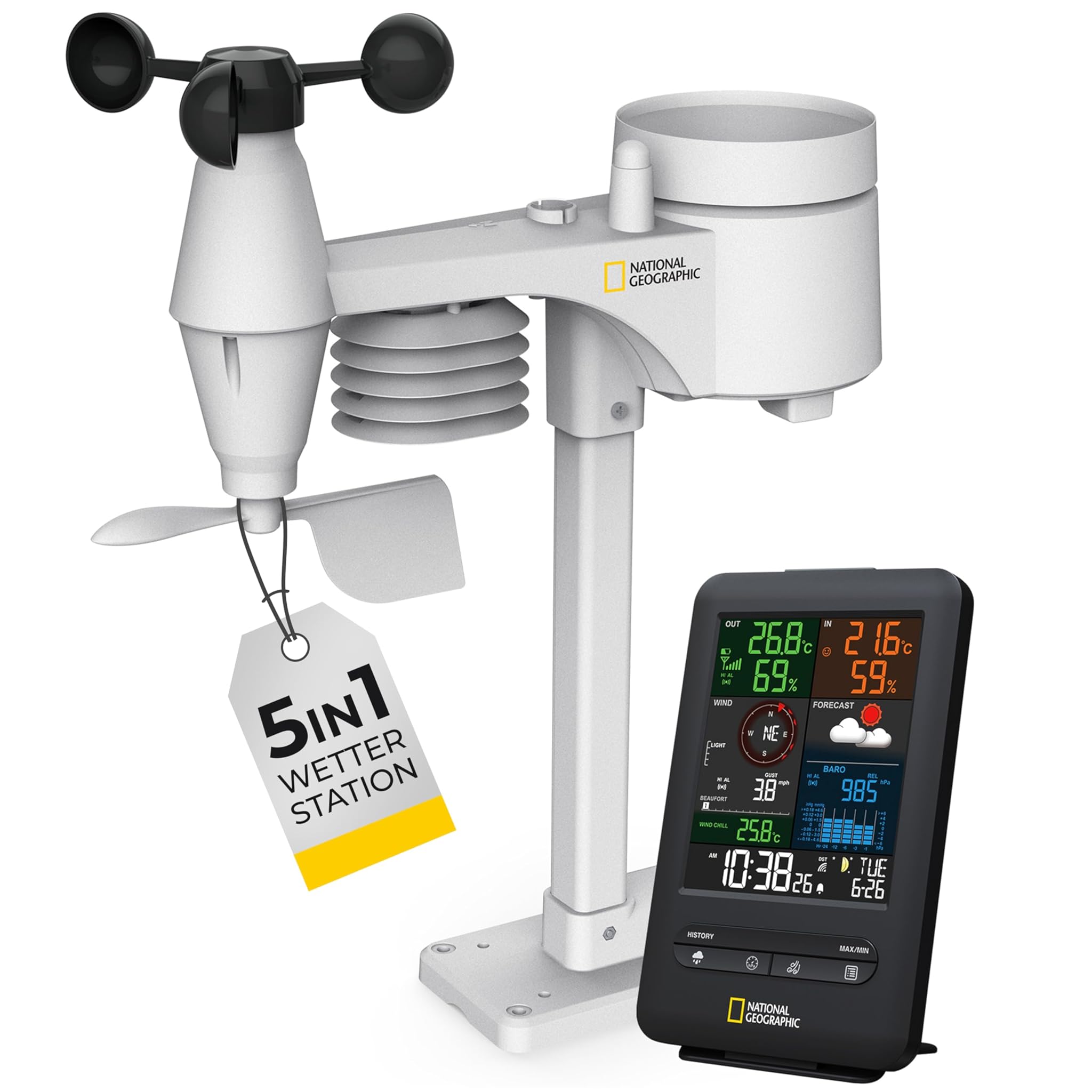 National Geographic Stazione Meteo Wireless 5-in-1